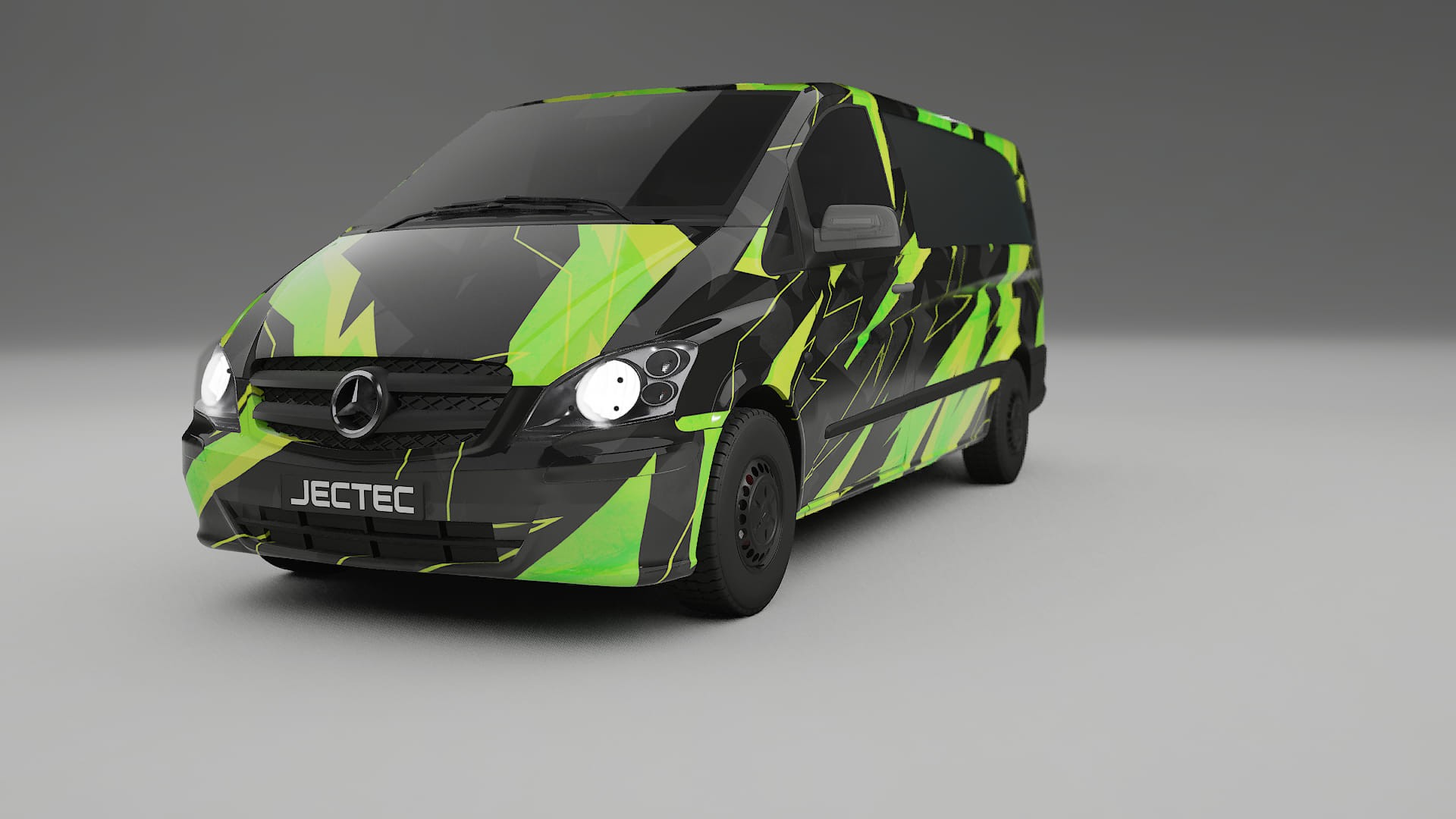 Mercedes Vito Short W639 facelift LCI NINJA TURTLES – Ontworpen Wrap PPF Kit van Printbaar Polyurethaanfolie