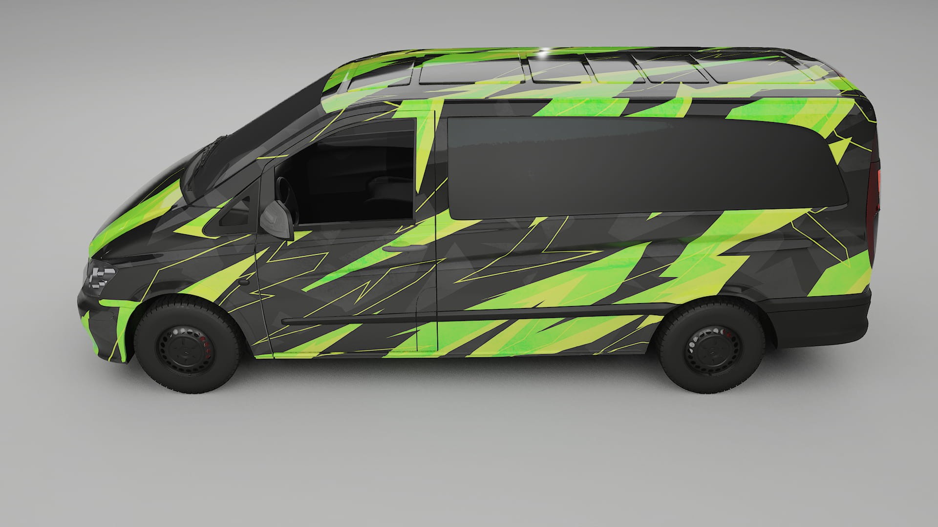 Mercedes Vito Short W639 facelift LCI NINJA TURTLES – Ontworpen Wrap PPF Kit van Printbaar Polyurethaanfolie