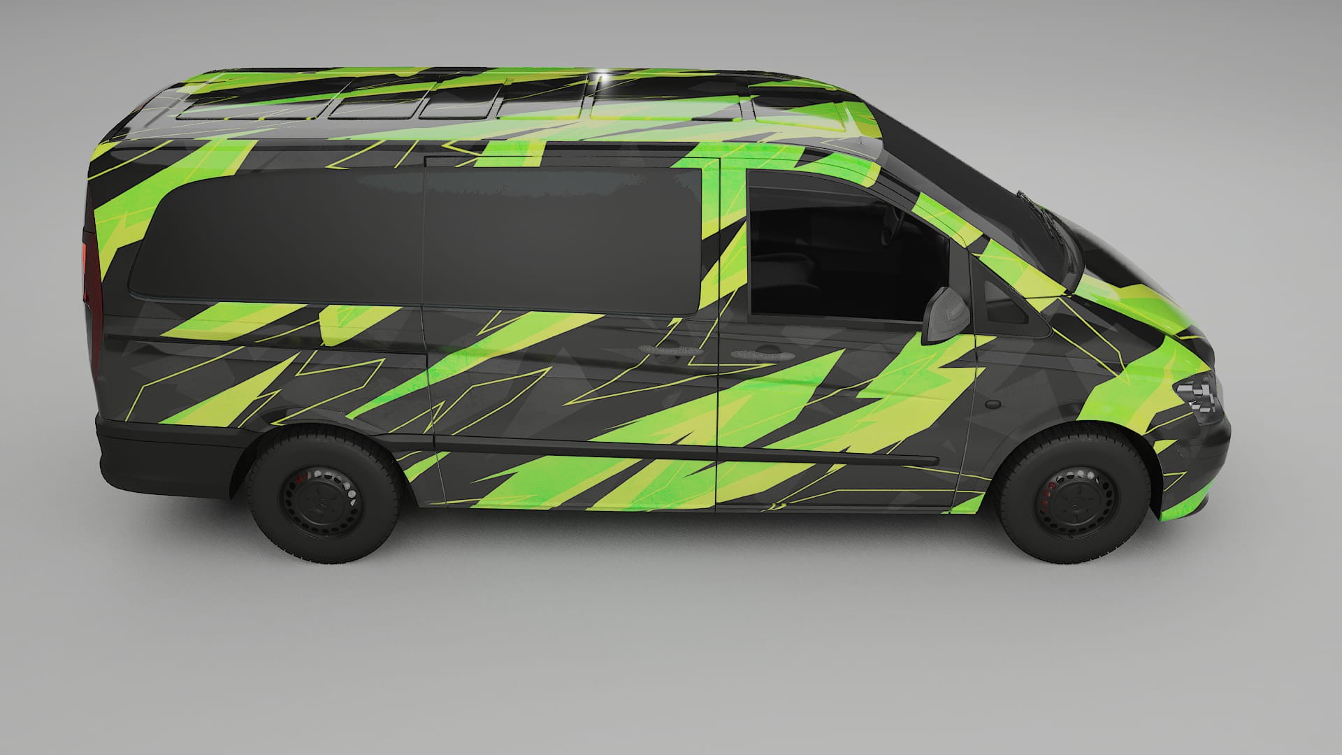 Mercedes Vito Short W639 facelift LCI NINJA TURTLES – Ontworpen Wrap PPF Kit van Printbaar Polyurethaanfolie