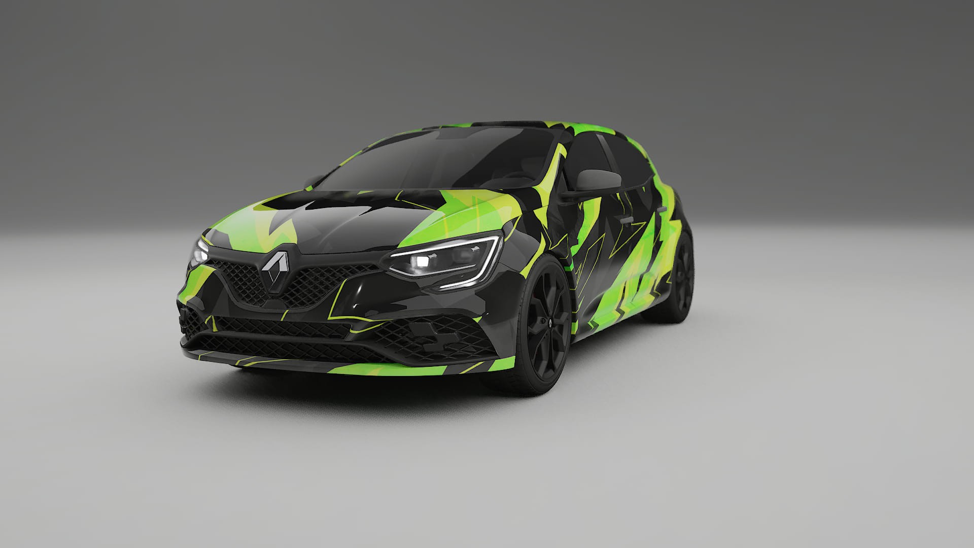 Renault Megane RS IV NINJA TURTLES – Ontworpen Wrap PPF Kit van Printbaar Polyurethaanfolie