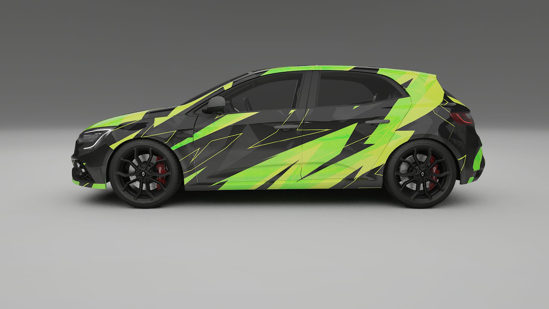 Renault Megane RS IV NINJA TURTLES – Ontworpen Wrap PPF Kit van Printbaar Polyurethaanfolie