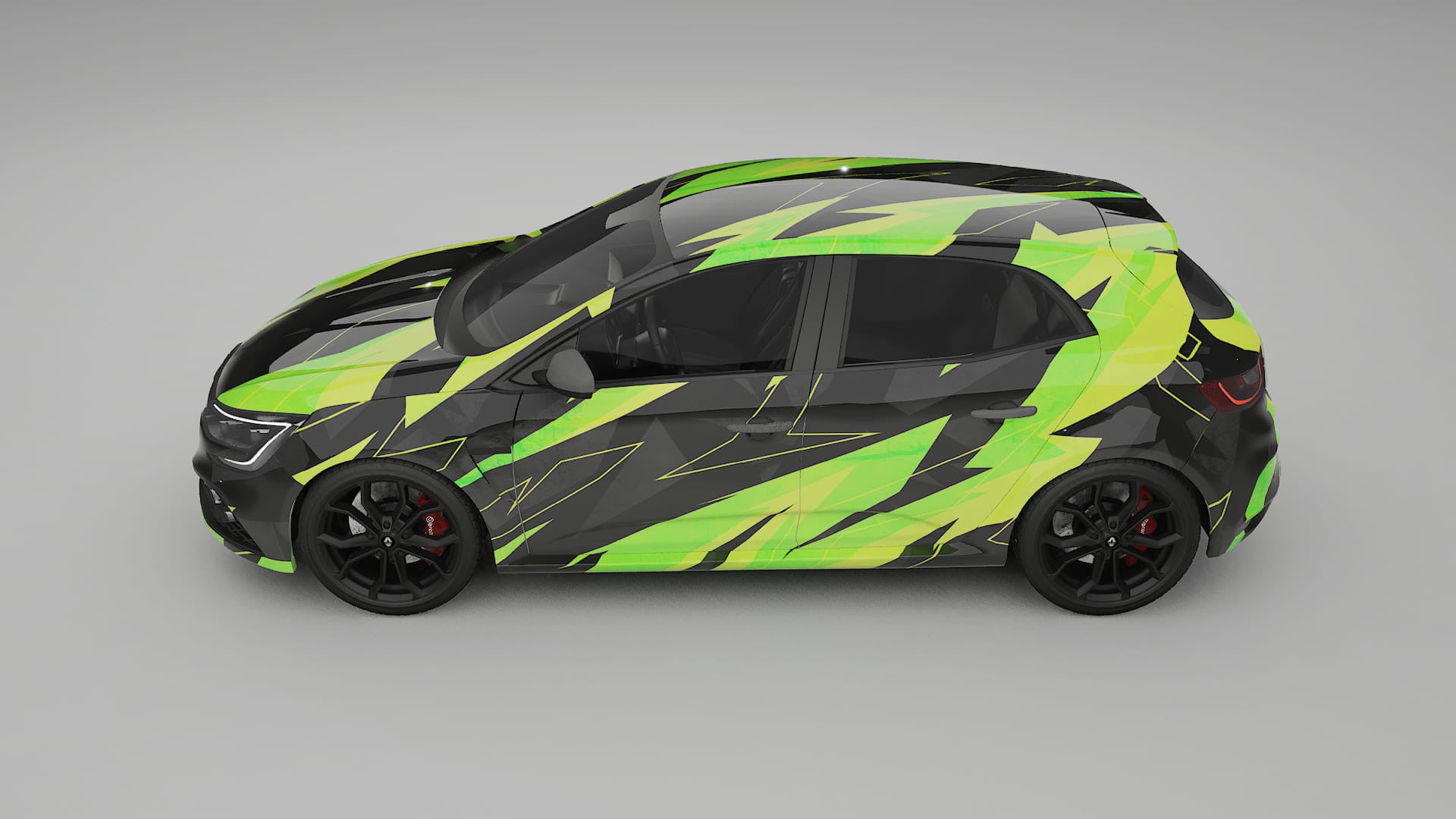 Renault Megane RS IV NINJA TURTLES – Ontworpen Wrap PPF Kit van Printbaar Polyurethaanfolie