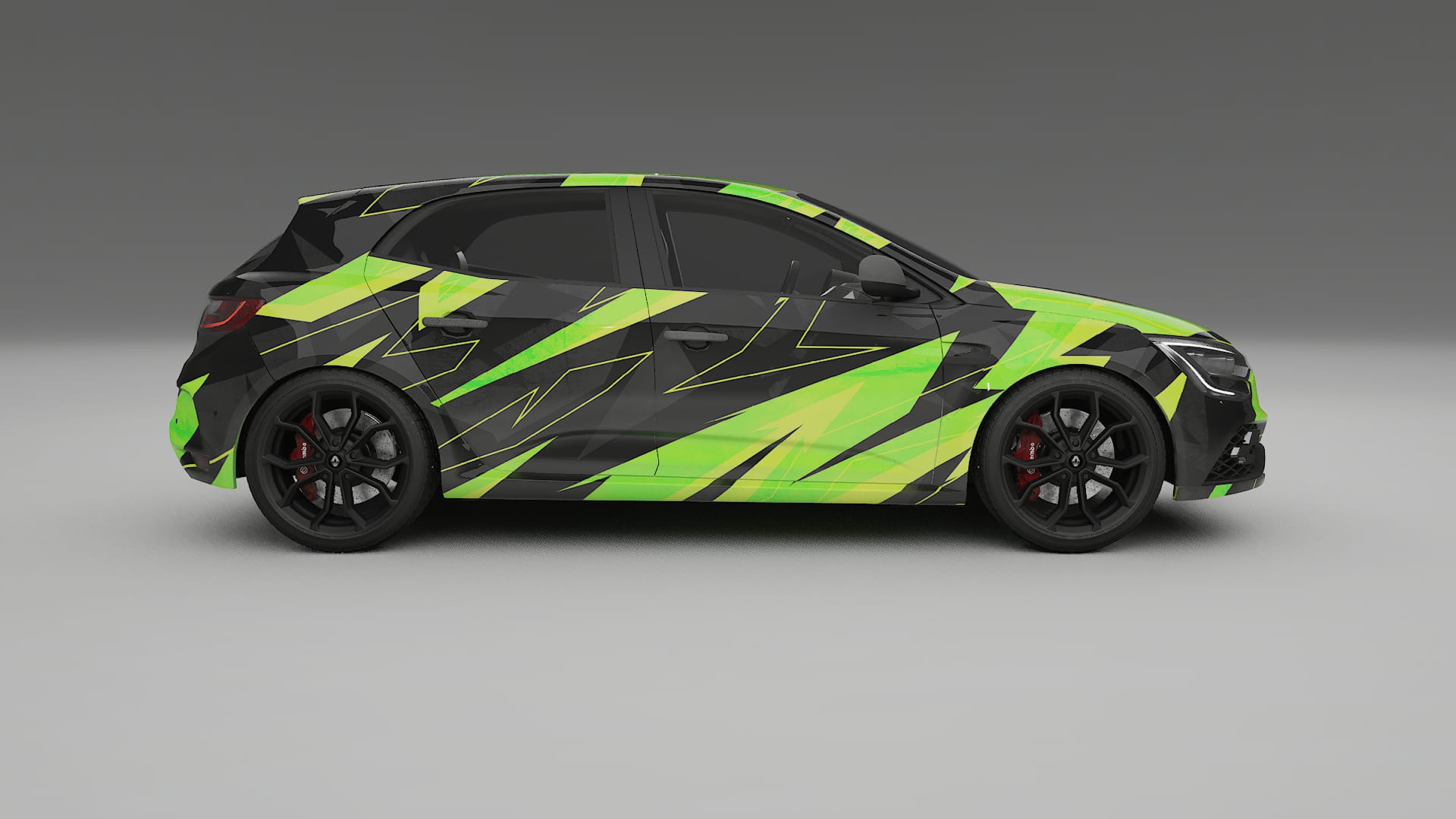 Renault Megane RS IV NINJA TURTLES – Ontworpen Wrap PPF Kit van Printbaar Polyurethaanfolie
