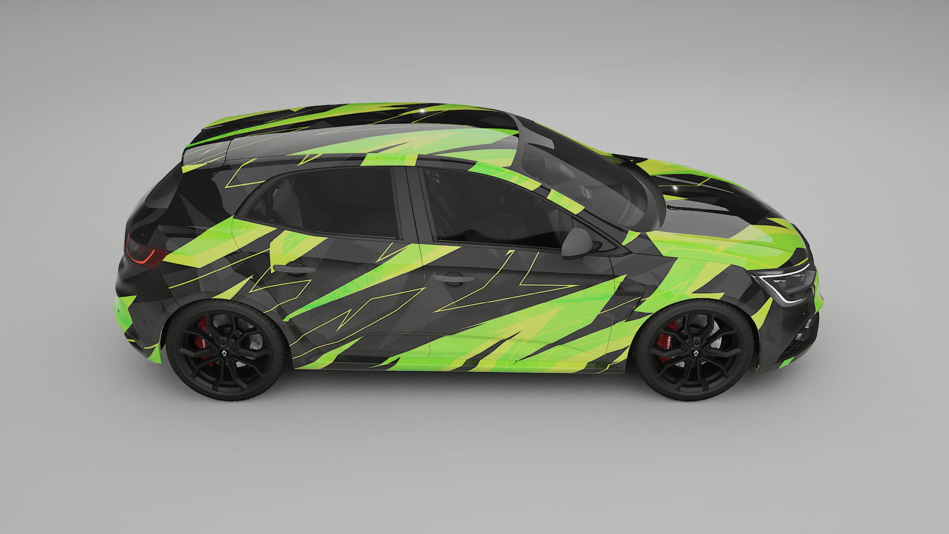 Renault Megane RS IV NINJA TURTLES – Ontworpen Wrap PPF Kit van Printbaar Polyurethaanfolie