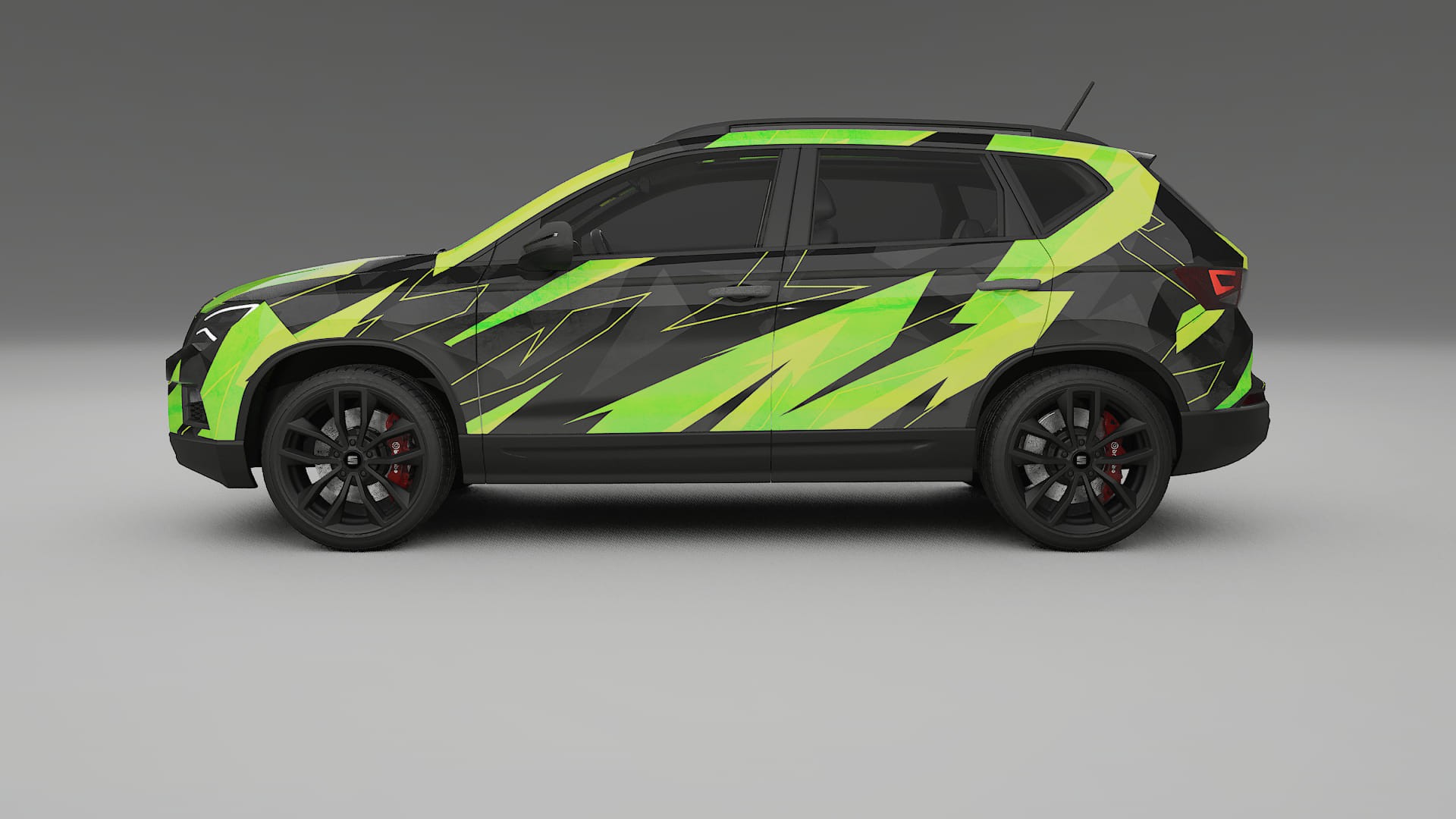 Seat Ateca KH7 NINJA TURTLES – Ontworpen Wrap PPF Kit van Printbaar Polyurethaanfolie