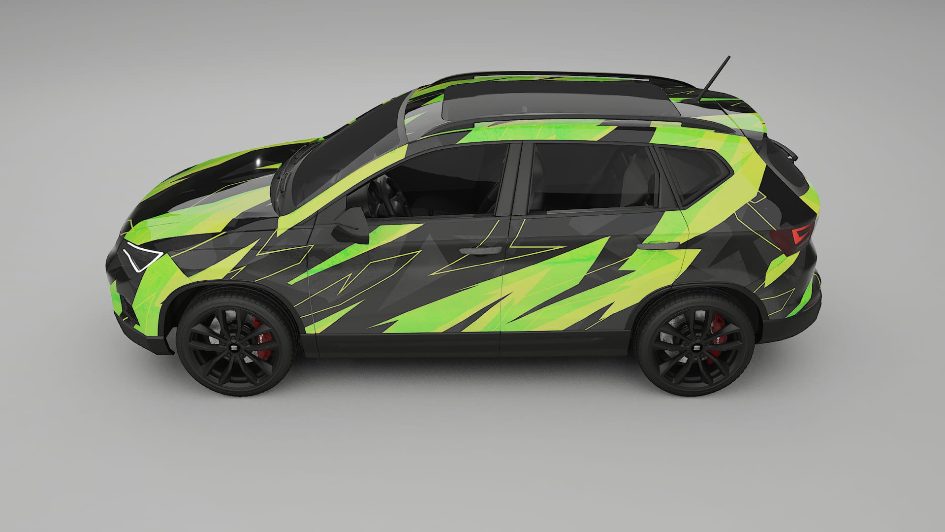 Seat Ateca KH7 NINJA TURTLES – Ontworpen Wrap PPF Kit van Printbaar Polyurethaanfolie