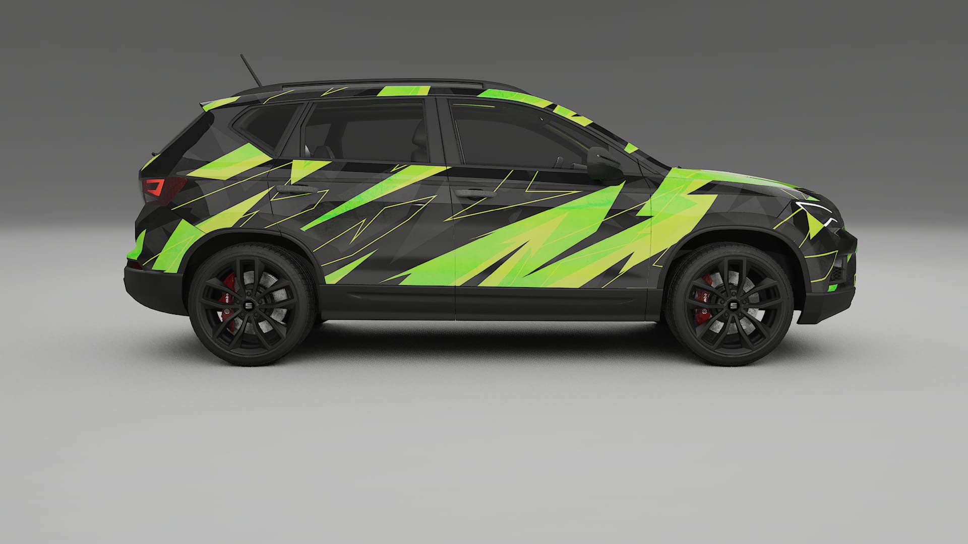 Seat Ateca KH7 NINJA TURTLES – Ontworpen Wrap PPF Kit van Printbaar Polyurethaanfolie