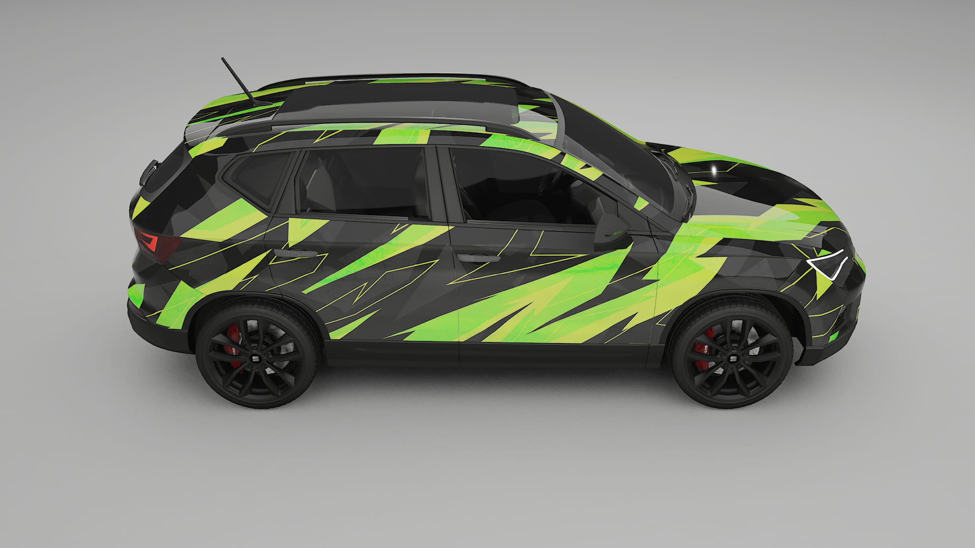 Seat Ateca KH7 NINJA TURTLES – Ontworpen Wrap PPF Kit van Printbaar Polyurethaanfolie