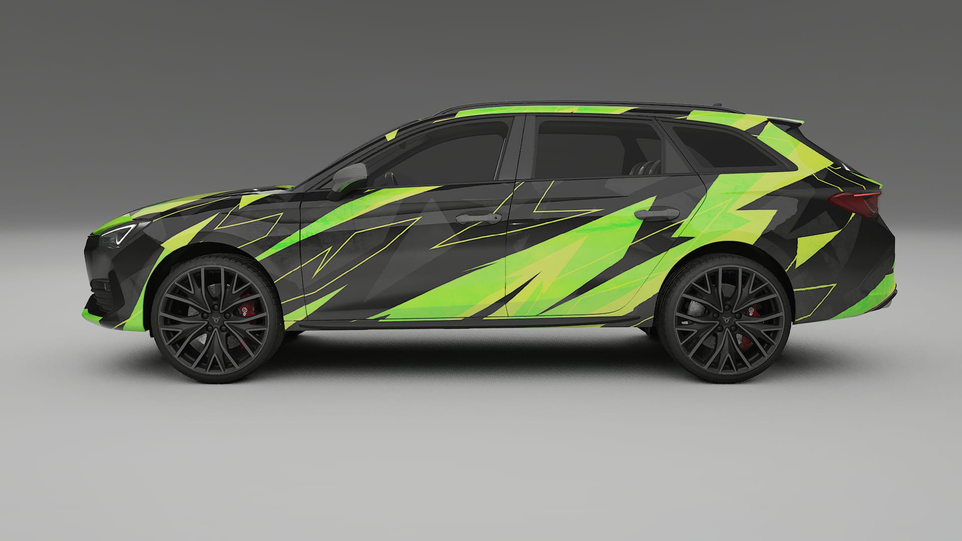 Seat Leon Cupra KL NINJA TURTLES – Ontworpen Wrap PPF Kit van Printbaar Polyurethaanfolie
