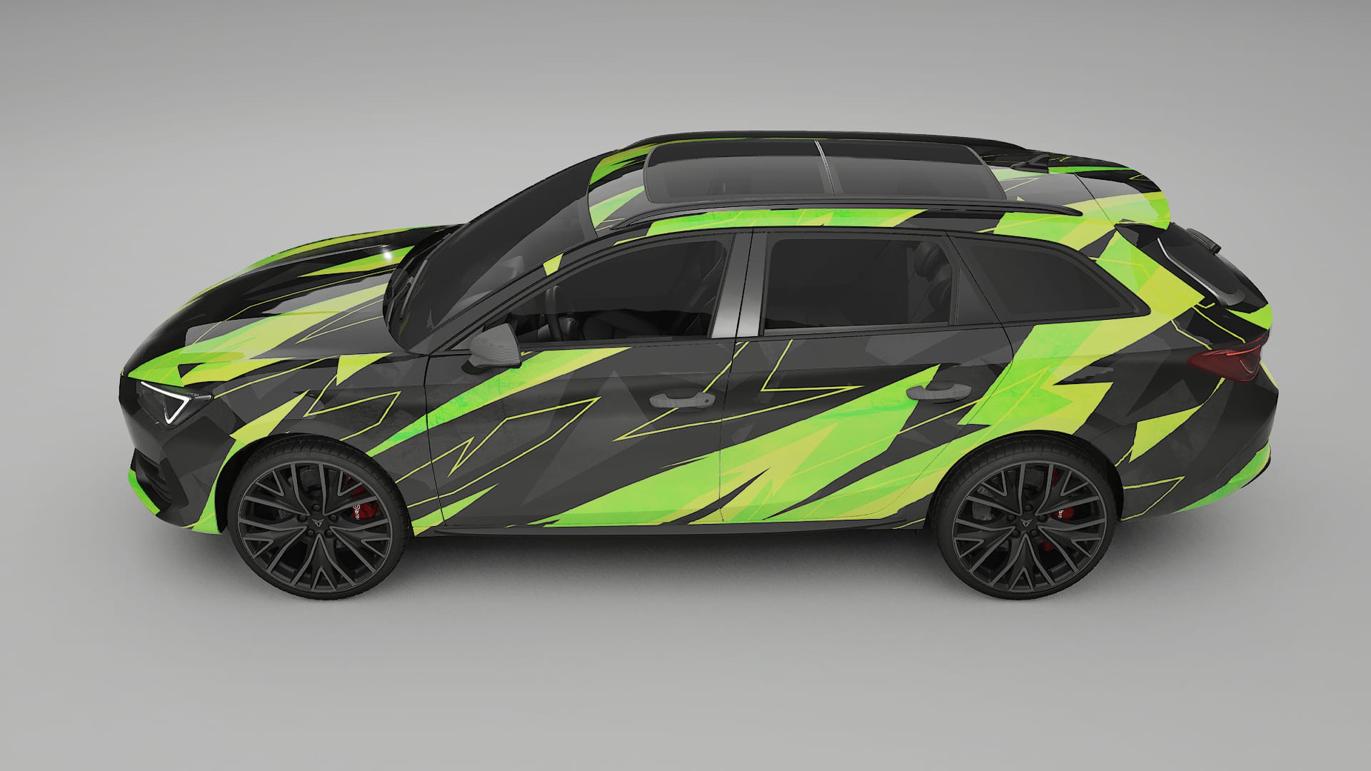 Seat Leon Cupra KL NINJA TURTLES – Ontworpen Wrap PPF Kit van Printbaar Polyurethaanfolie