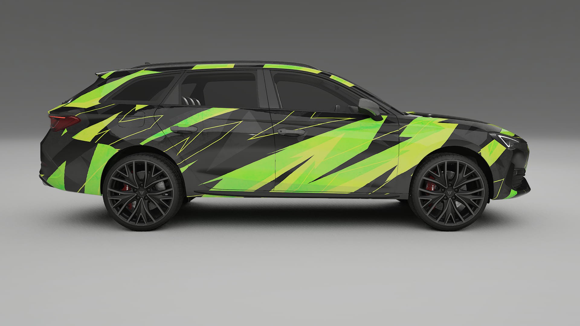 Seat Leon Cupra KL NINJA TURTLES – Ontworpen Wrap PPF Kit van Printbaar Polyurethaanfolie