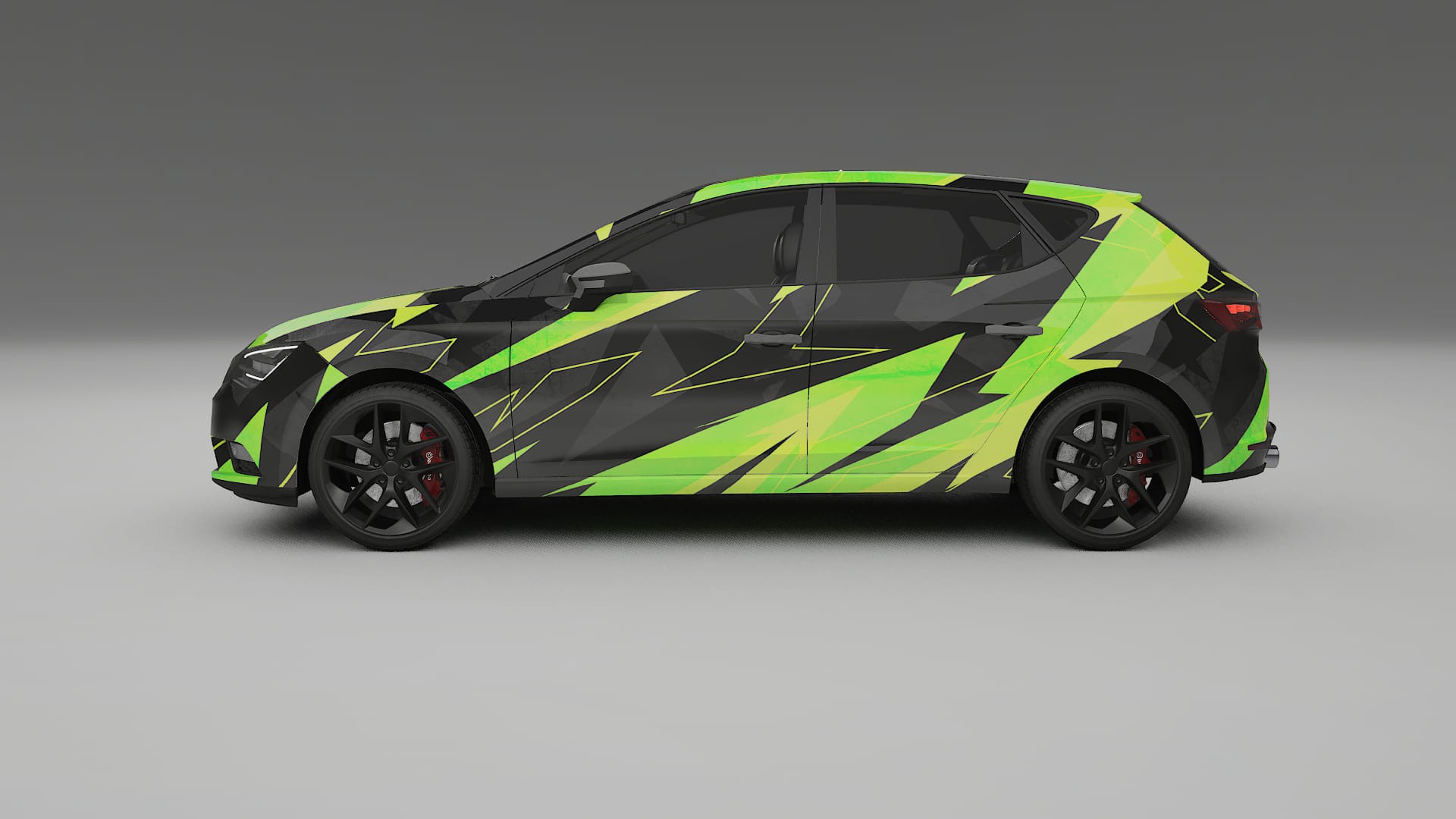 Seat Leon FR 5F NINJA TURTLES – Ontworpen Wrap PPF Kit van Printbaar Polyurethaanfolie