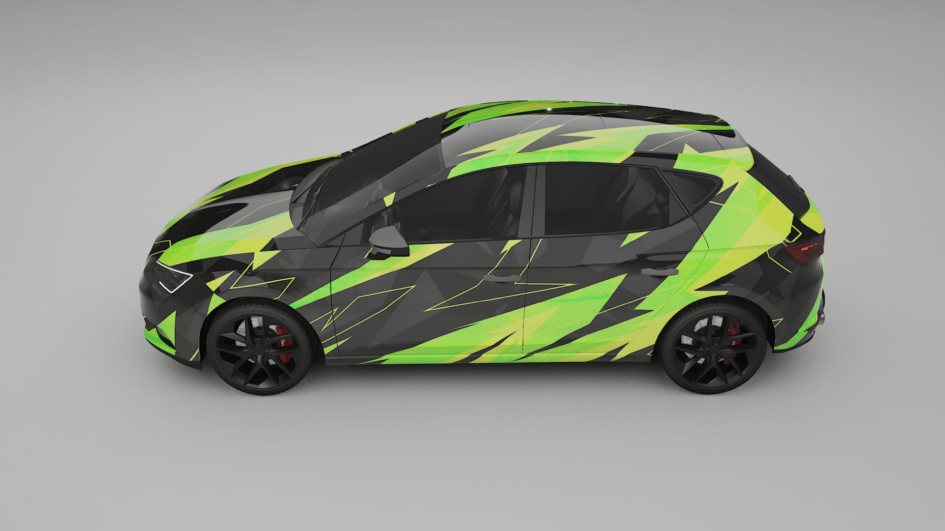Seat Leon FR 5F NINJA TURTLES – Ontworpen Wrap PPF Kit van Printbaar Polyurethaanfolie