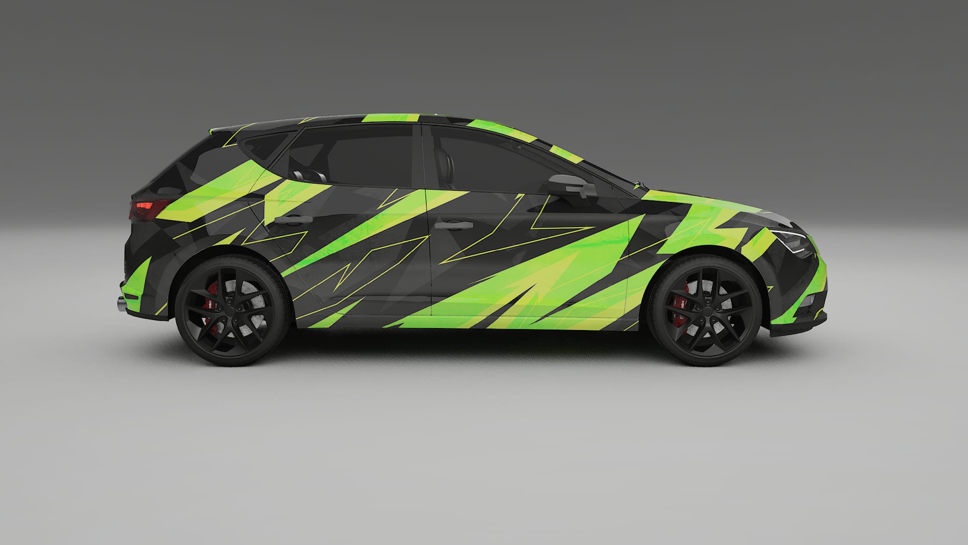 Seat Leon FR 5F NINJA TURTLES – Ontworpen Wrap PPF Kit van Printbaar Polyurethaanfolie