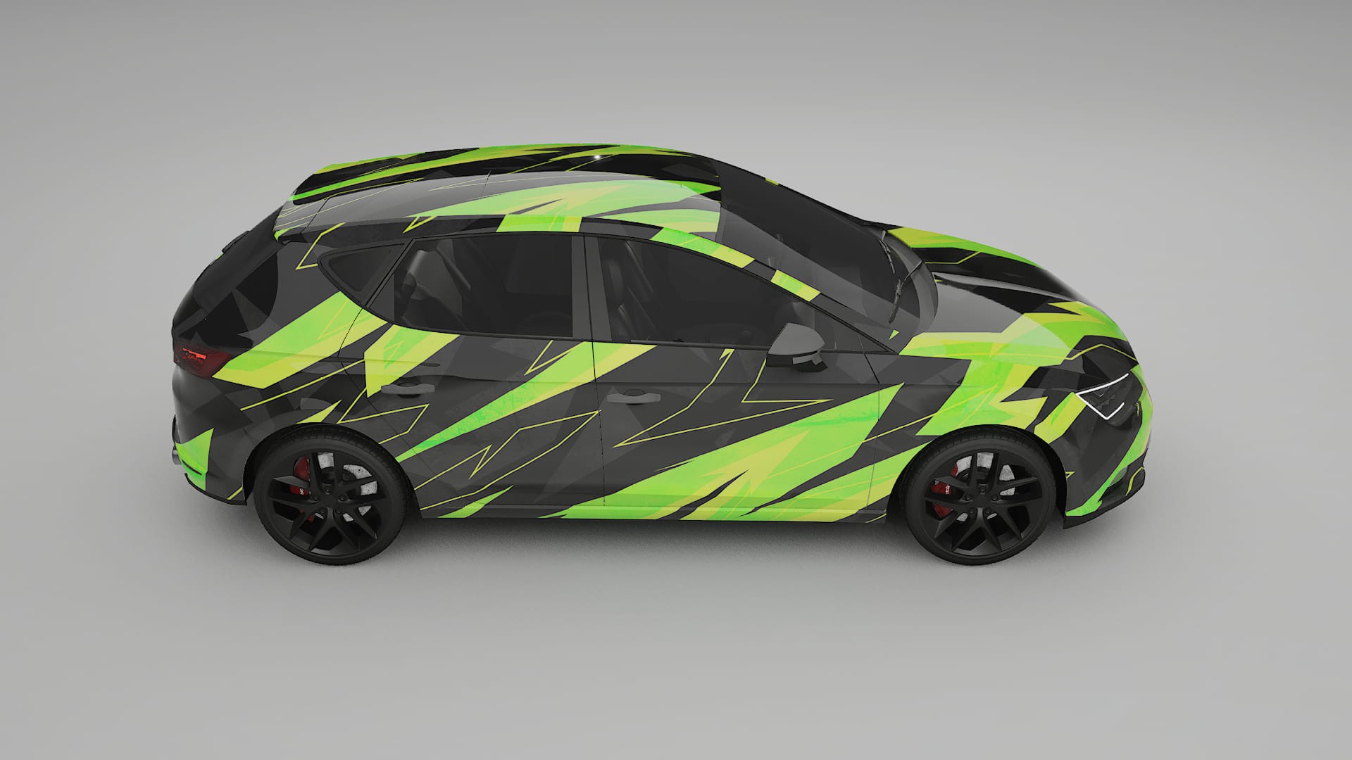 Seat Leon FR 5F NINJA TURTLES – Ontworpen Wrap PPF Kit van Printbaar Polyurethaanfolie