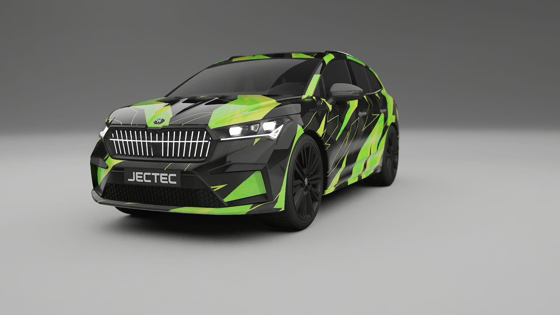 Škoda Enyaq MEB NINJA TURTLES – Ontworpen Wrap PPF Kit van Printbaar Polyurethaanfolie