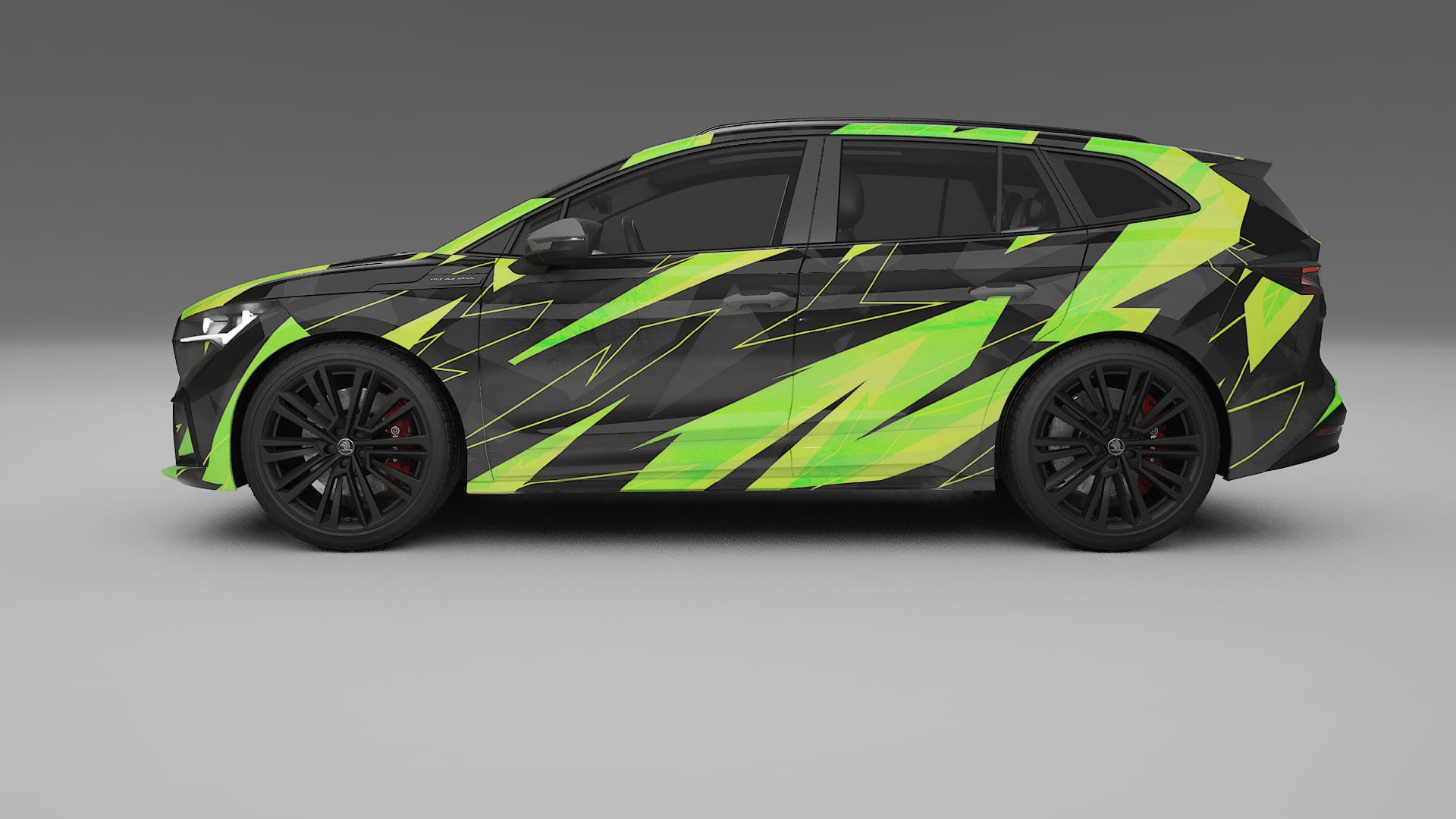 Škoda Enyaq MEB NINJA TURTLES – Ontworpen Wrap PPF Kit van Printbaar Polyurethaanfolie