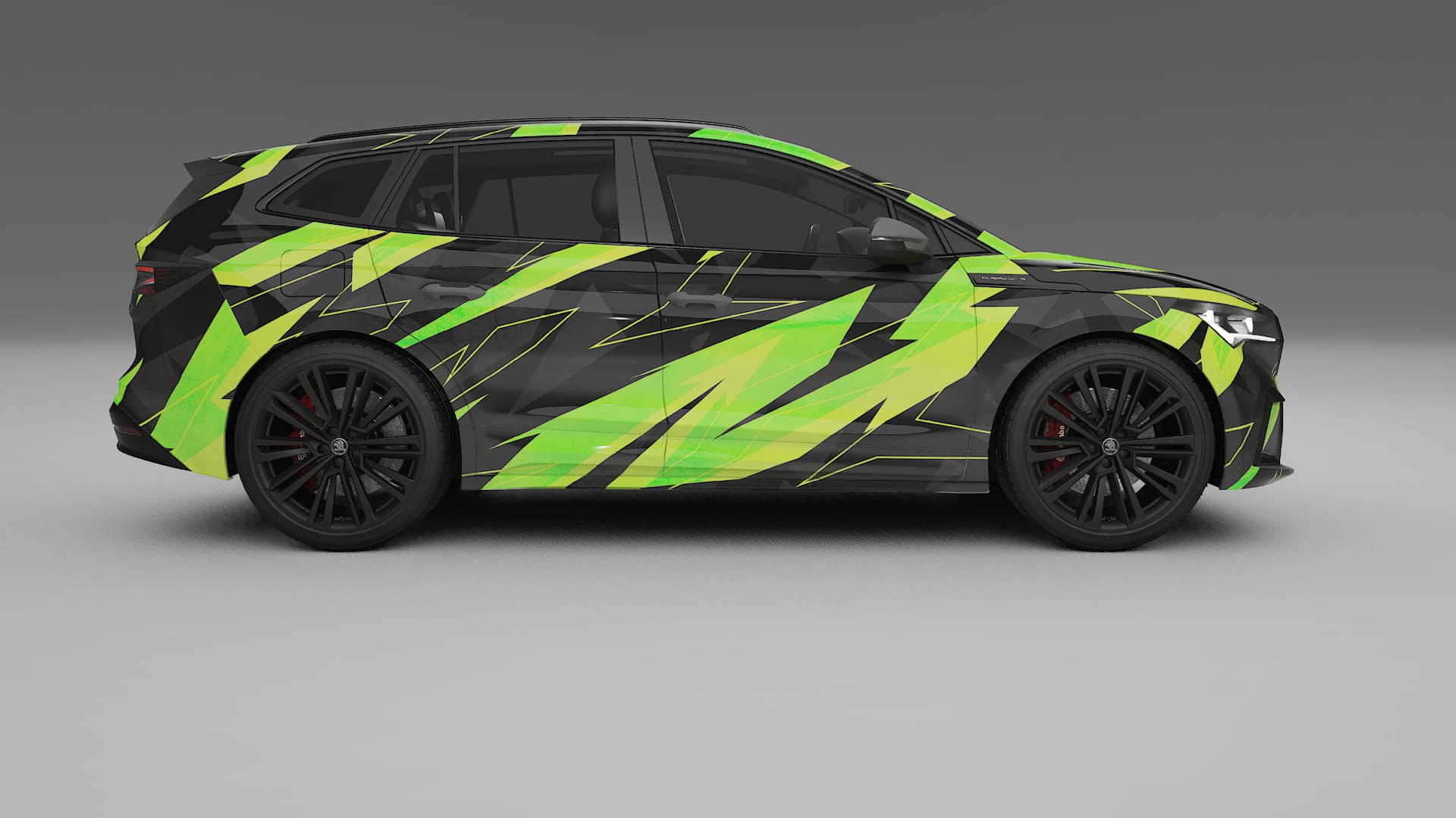 Škoda Enyaq MEB NINJA TURTLES – Ontworpen Wrap PPF Kit van Printbaar Polyurethaanfolie