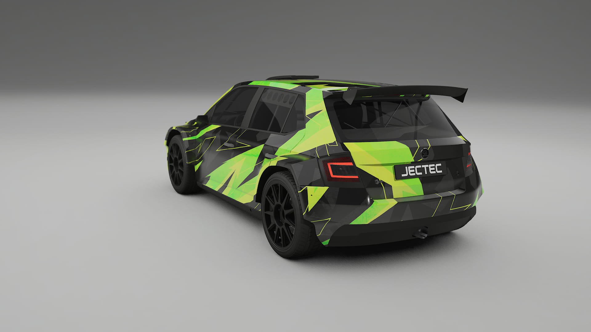 Škoda Fabia R5 6V NINJA TURTLES – Ontworpen Wrap PPF Kit van Printbaar Polyurethaanfolie