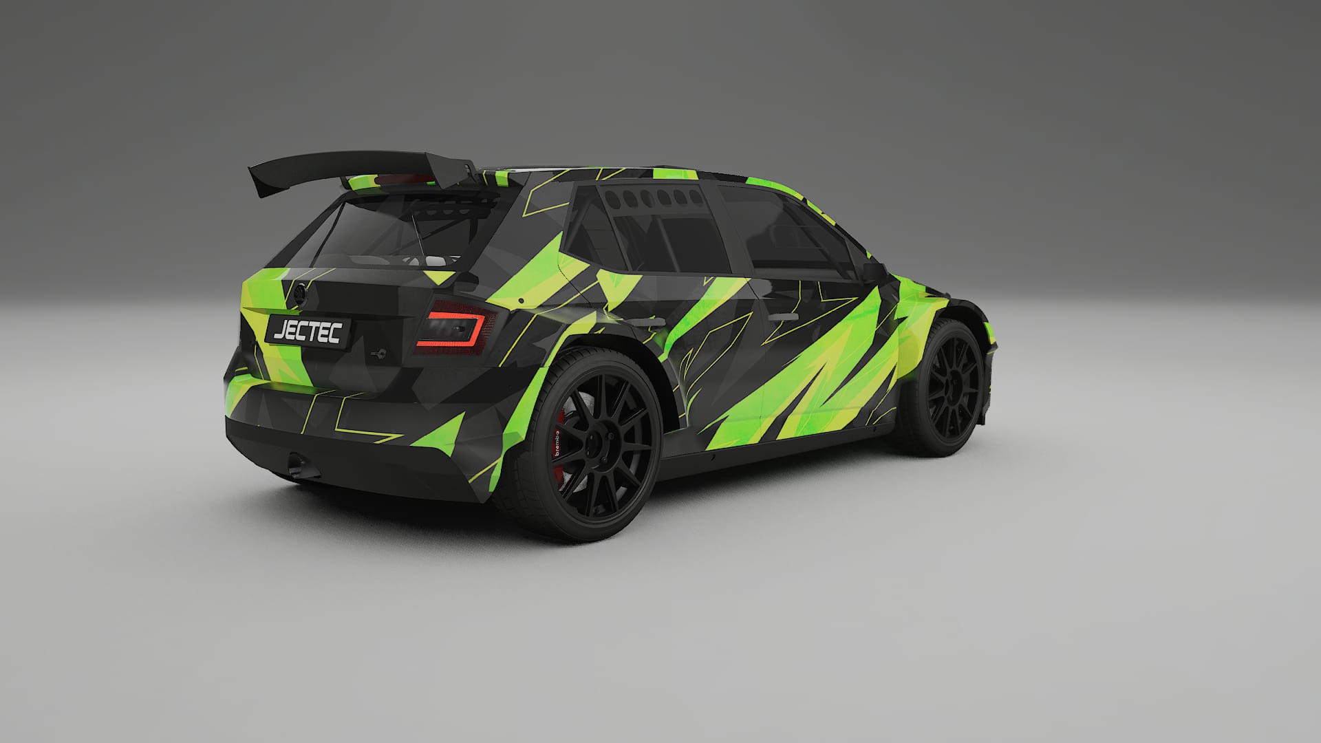 Škoda Fabia R5 6V NINJA TURTLES – Ontworpen Wrap PPF Kit van Printbaar Polyurethaanfolie