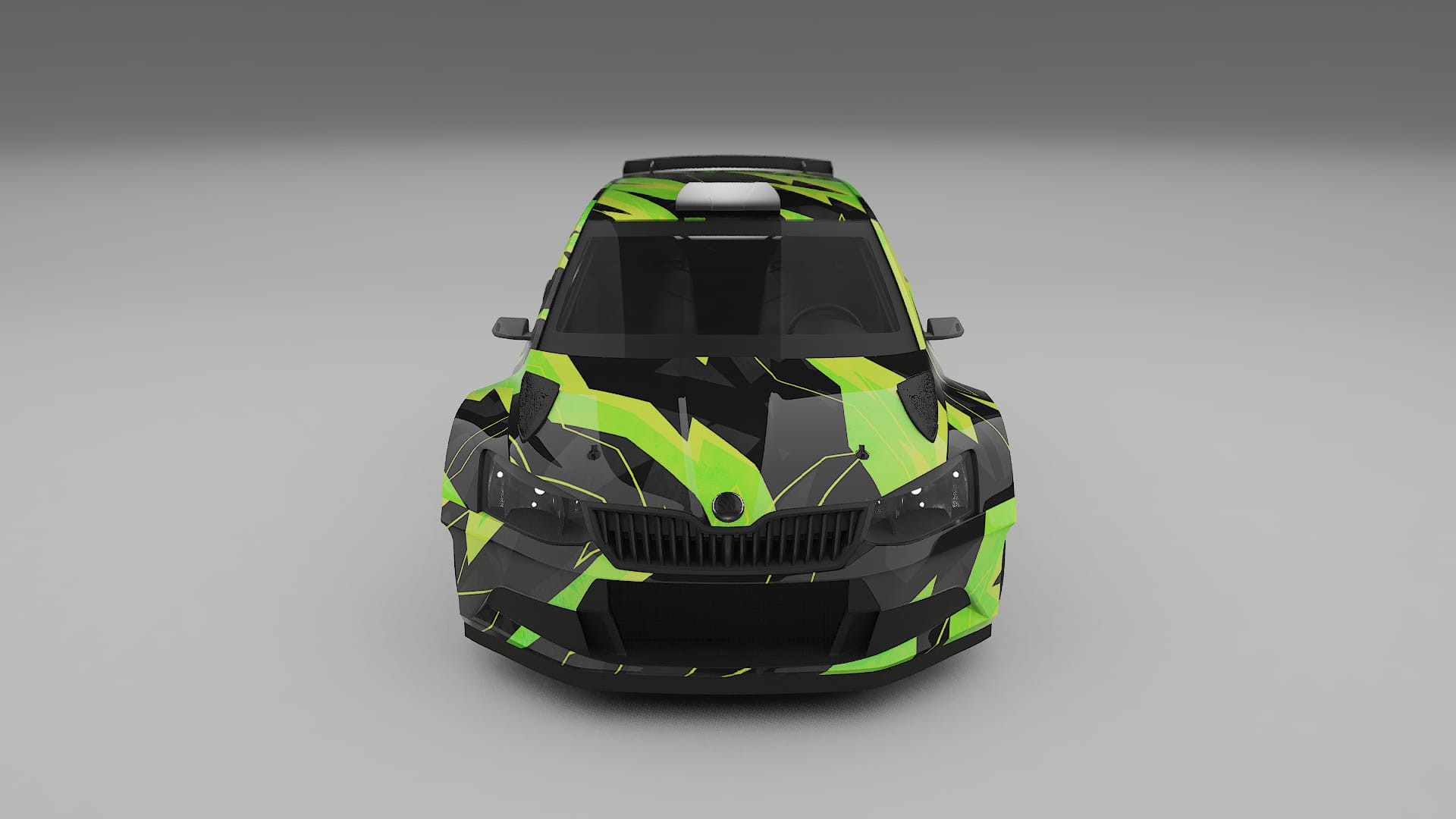 Škoda Fabia R5 6V NINJA TURTLES – Ontworpen Wrap PPF Kit van Printbaar Polyurethaanfolie