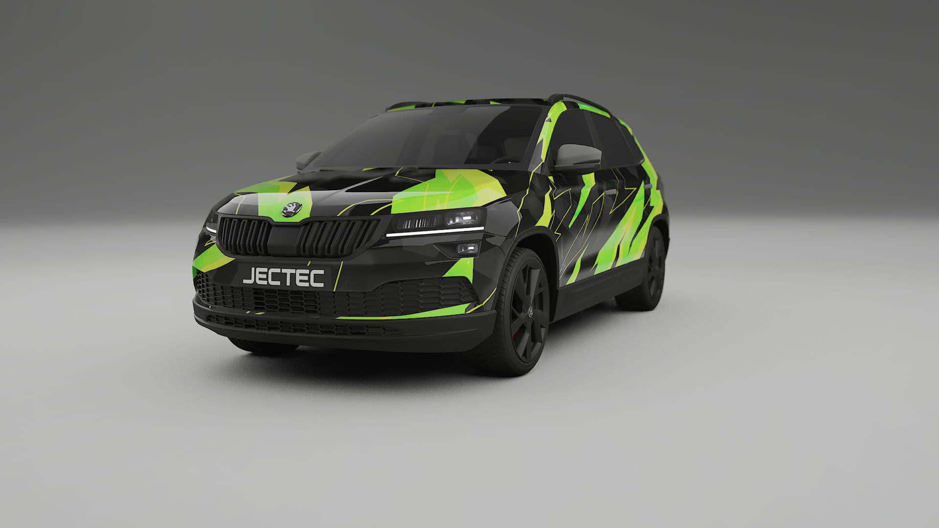 Škoda Karoq NU7 NINJA TURTLES – Ontworpen Wrap PPF Kit van Printbaar Polyurethaanfolie