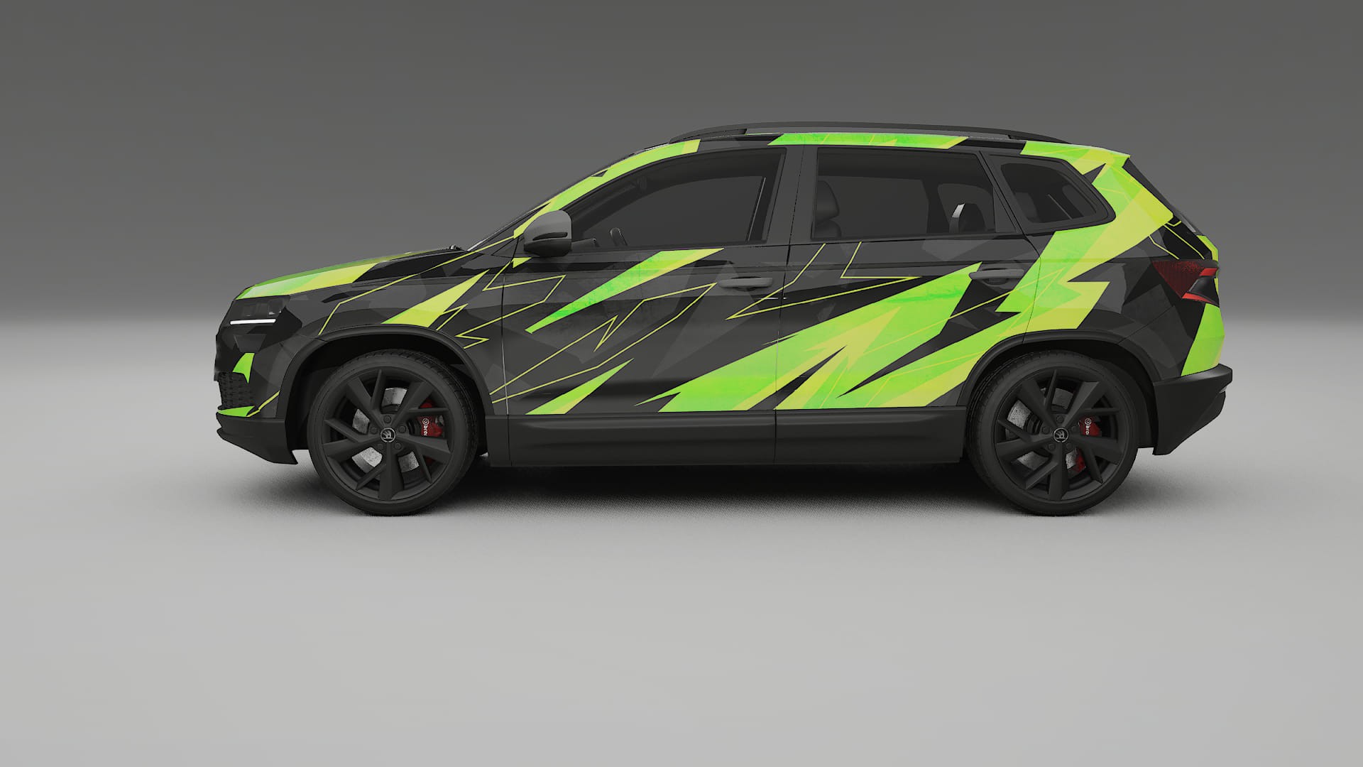 Škoda Karoq NU7 NINJA TURTLES – Ontworpen Wrap PPF Kit van Printbaar Polyurethaanfolie
