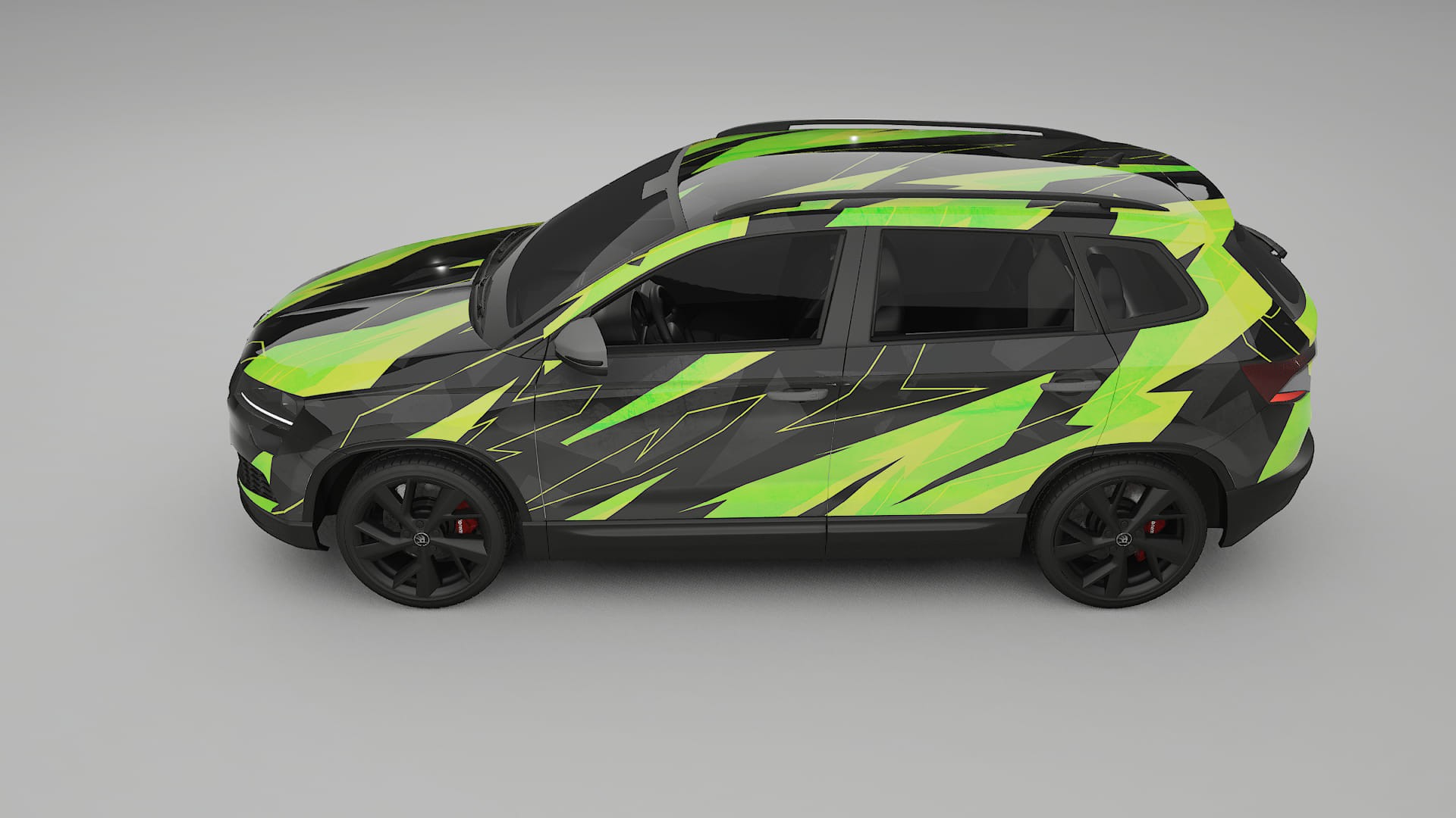 Škoda Karoq NU7 NINJA TURTLES – Ontworpen Wrap PPF Kit van Printbaar Polyurethaanfolie