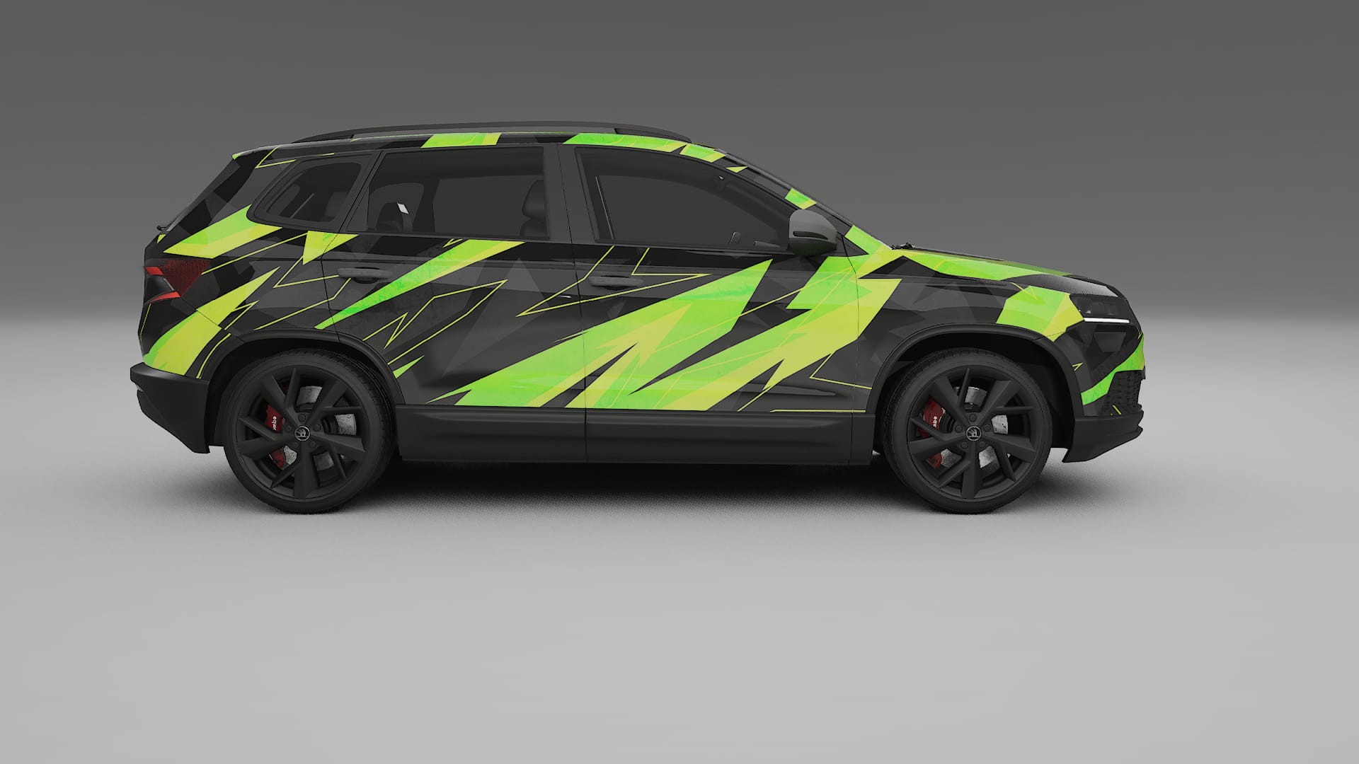 Škoda Karoq NU7 NINJA TURTLES – Ontworpen Wrap PPF Kit van Printbaar Polyurethaanfolie