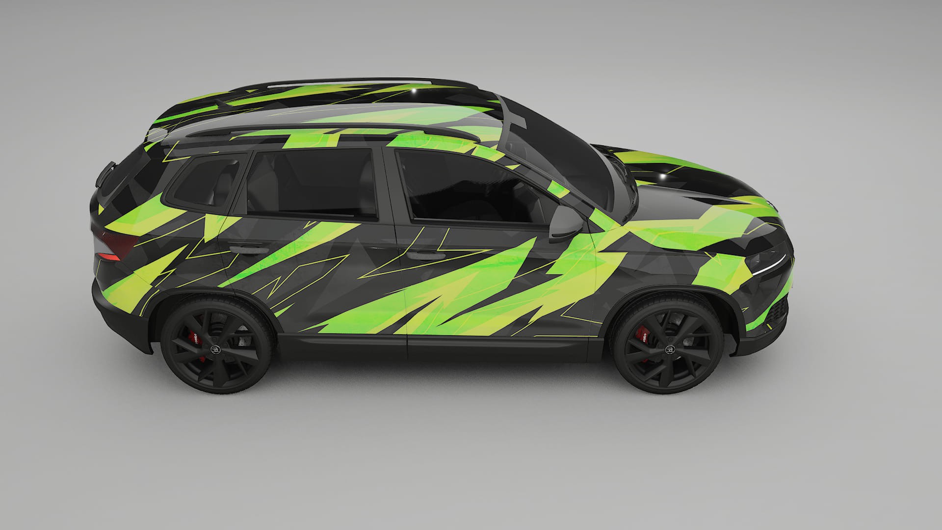 Škoda Karoq NU7 NINJA TURTLES – Ontworpen Wrap PPF Kit van Printbaar Polyurethaanfolie