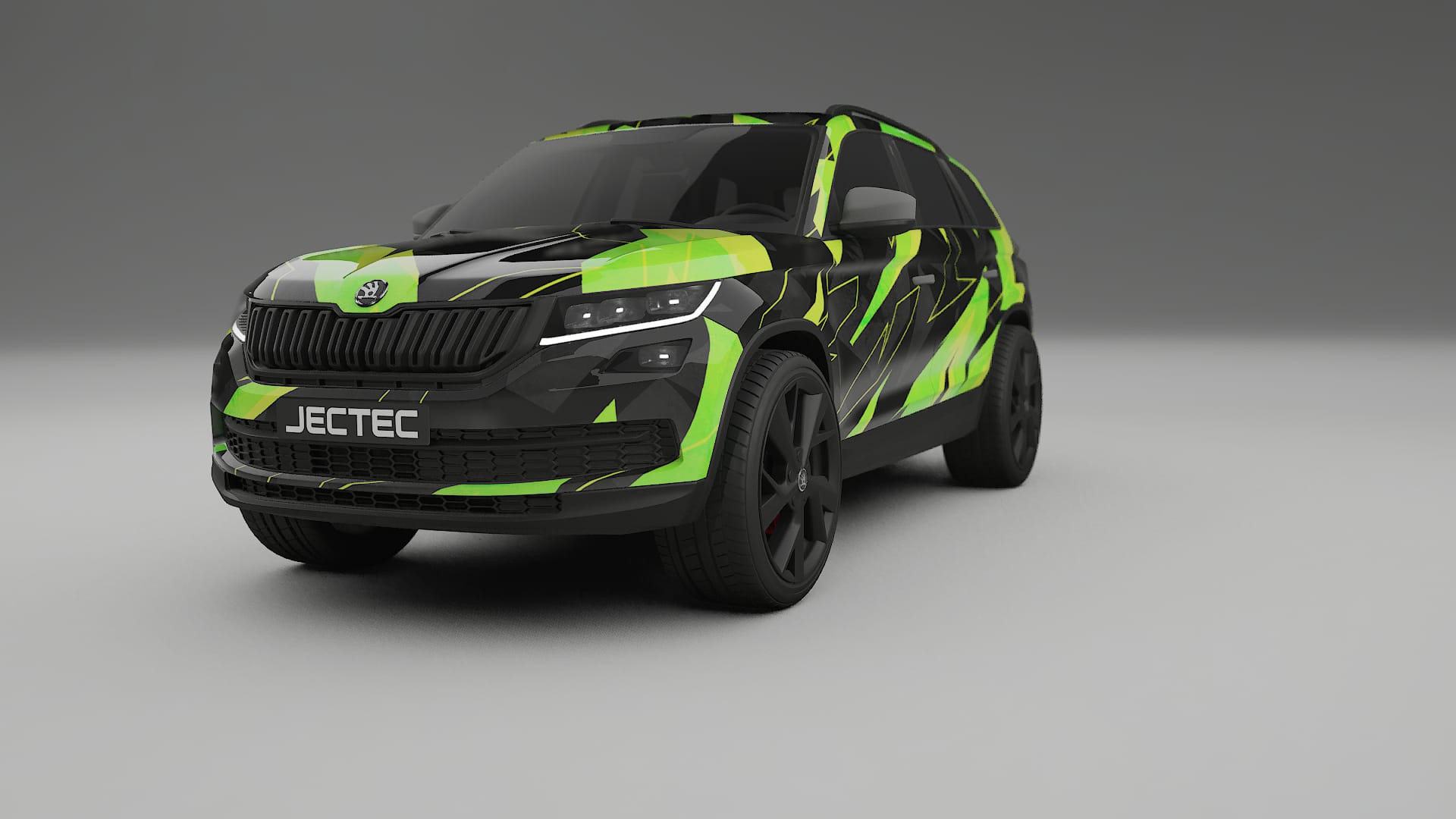 Škoda Kodiaq NS7 NINJA TURTLES – Ontworpen Wrap PPF Kit van Printbaar Polyurethaanfolie