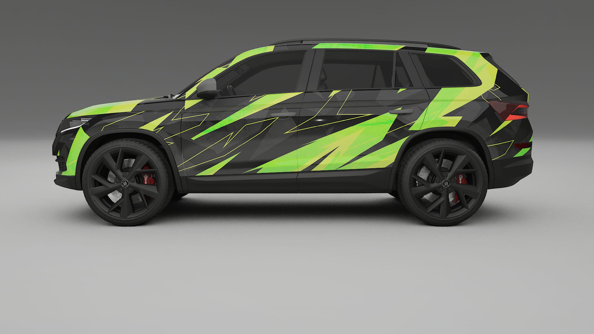 Škoda Kodiaq NS7 NINJA TURTLES – Ontworpen Wrap PPF Kit van Printbaar Polyurethaanfolie