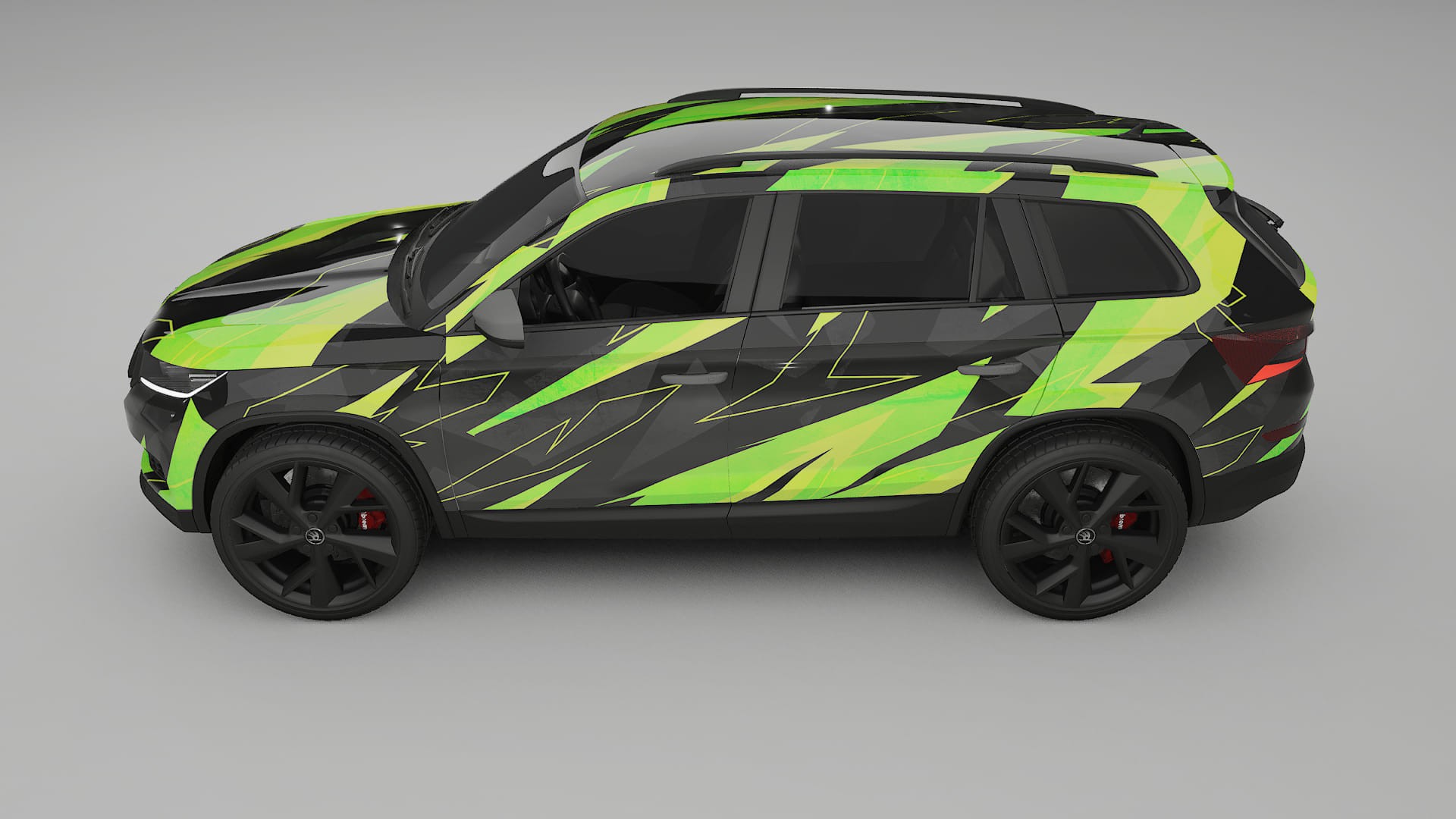 Škoda Kodiaq NS7 NINJA TURTLES – Ontworpen Wrap PPF Kit van Printbaar Polyurethaanfolie