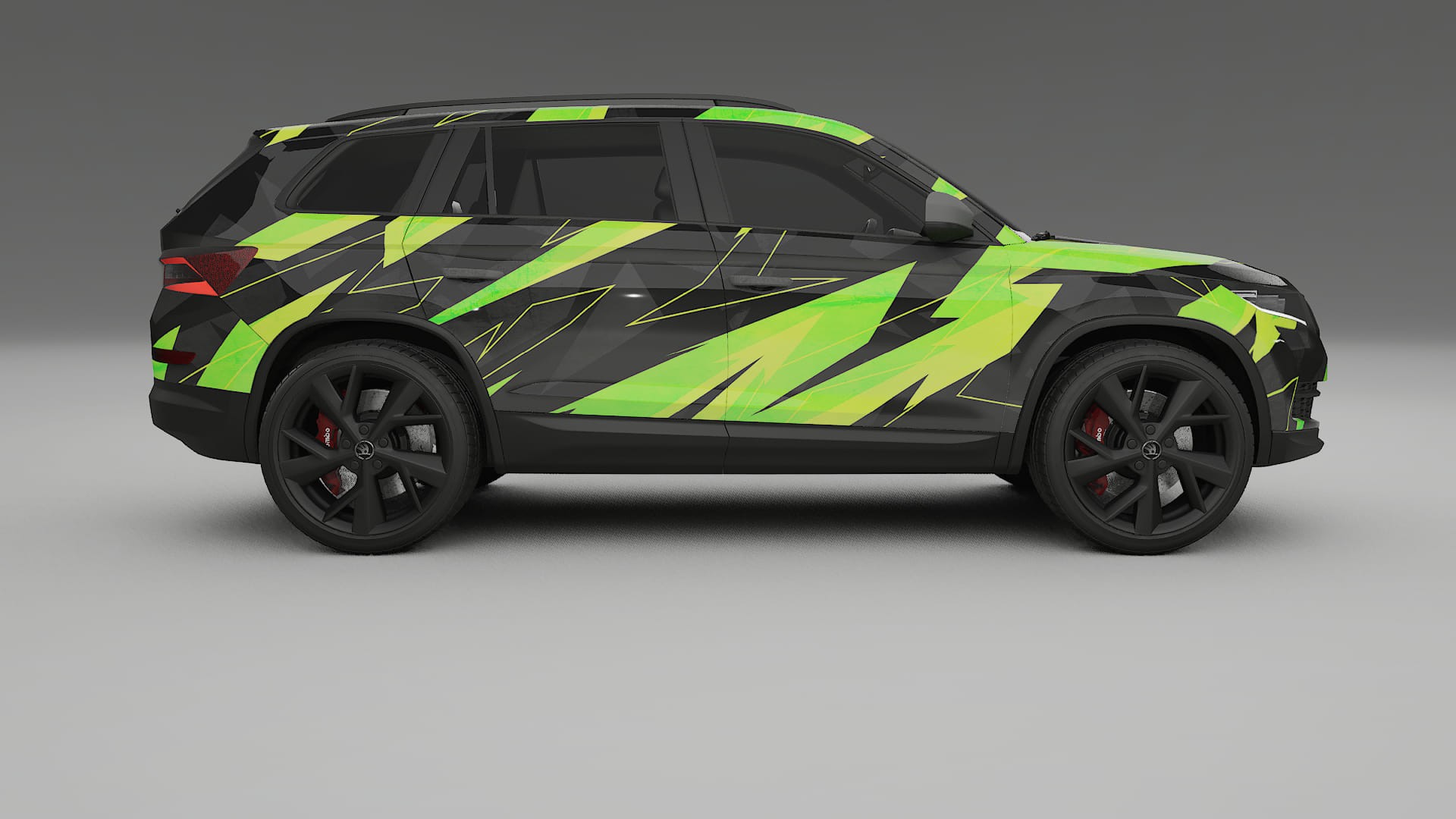 Škoda Kodiaq NS7 NINJA TURTLES – Ontworpen Wrap PPF Kit van Printbaar Polyurethaanfolie