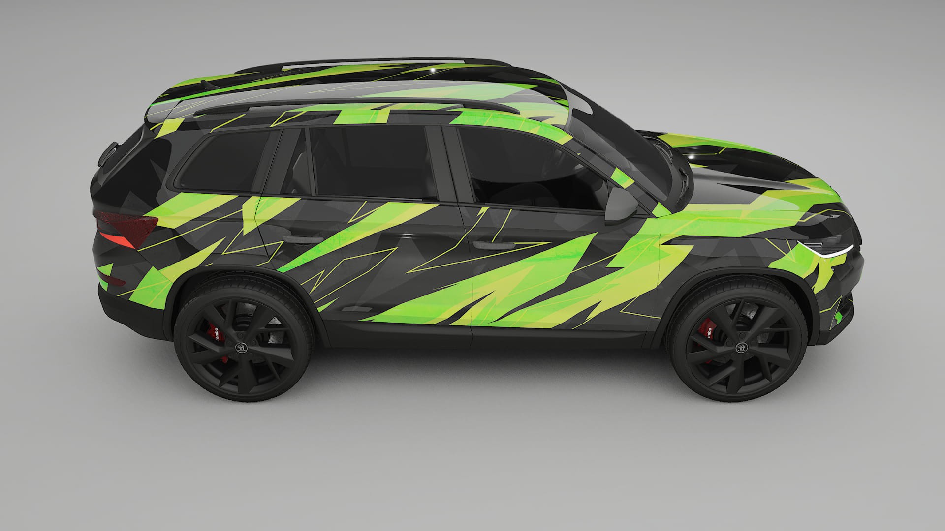 Škoda Kodiaq NS7 NINJA TURTLES – Ontworpen Wrap PPF Kit van Printbaar Polyurethaanfolie