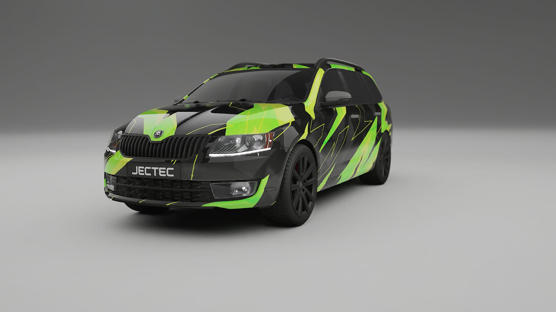 Škoda Octavia combi 5E NINJA TURTLES – Ontworpen Wrap PPF Kit van Printbaar Polyurethaanfolie