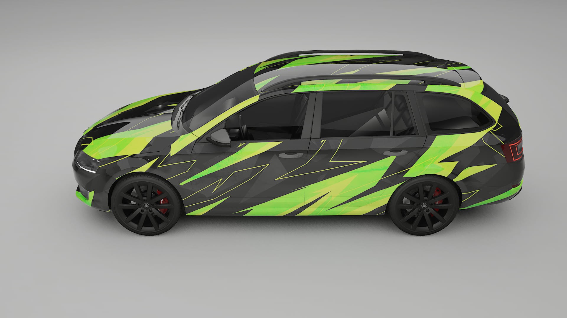 Škoda Octavia combi 5E NINJA TURTLES – Ontworpen Wrap PPF Kit van Printbaar Polyurethaanfolie