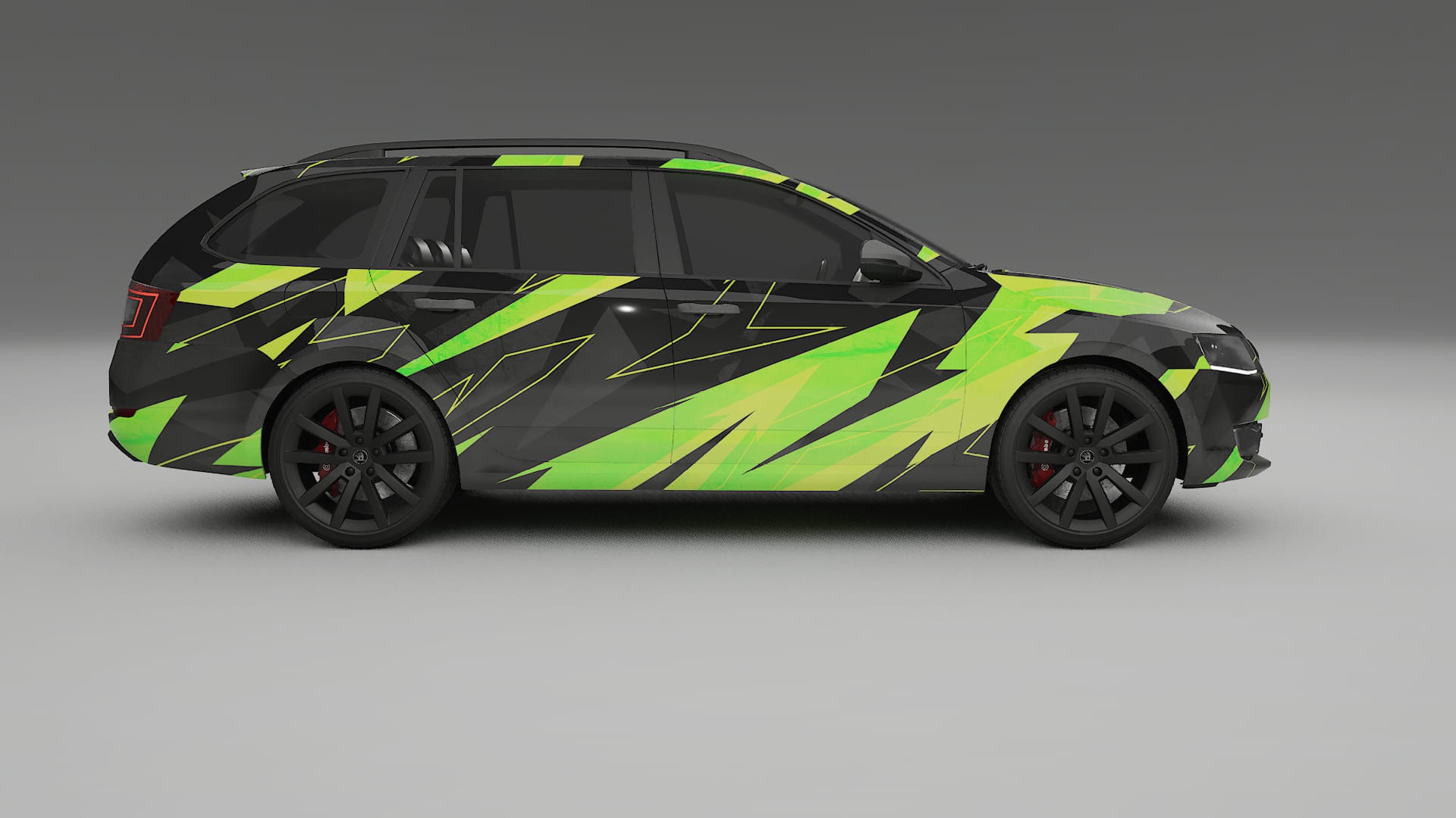 Škoda Octavia combi 5E NINJA TURTLES – Ontworpen Wrap PPF Kit van Printbaar Polyurethaanfolie