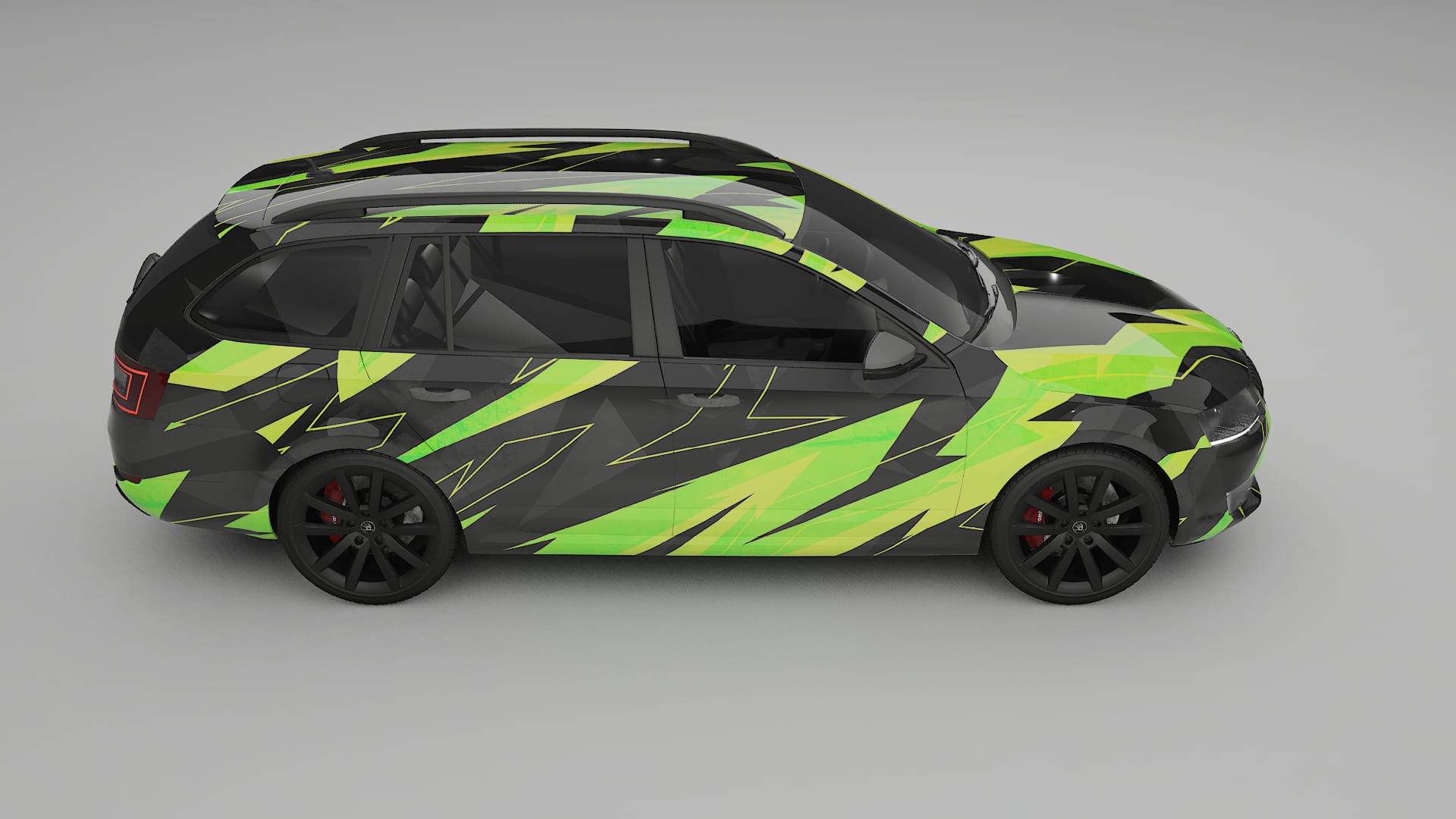 Škoda Octavia combi 5E NINJA TURTLES – Ontworpen Wrap PPF Kit van Printbaar Polyurethaanfolie