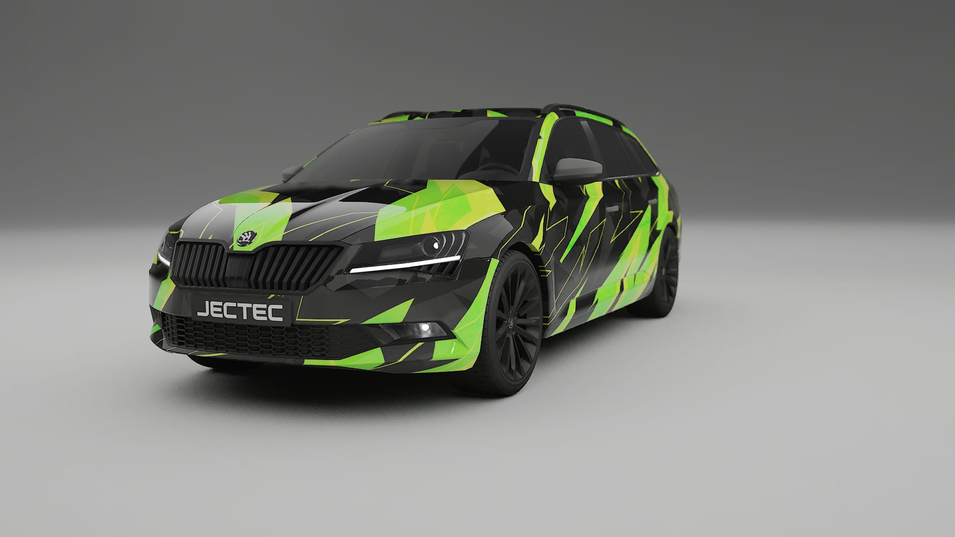 Škoda Superb B8 NINJA TURTLES – Ontworpen Wrap PPF Kit van Printbaar Polyurethaanfolie