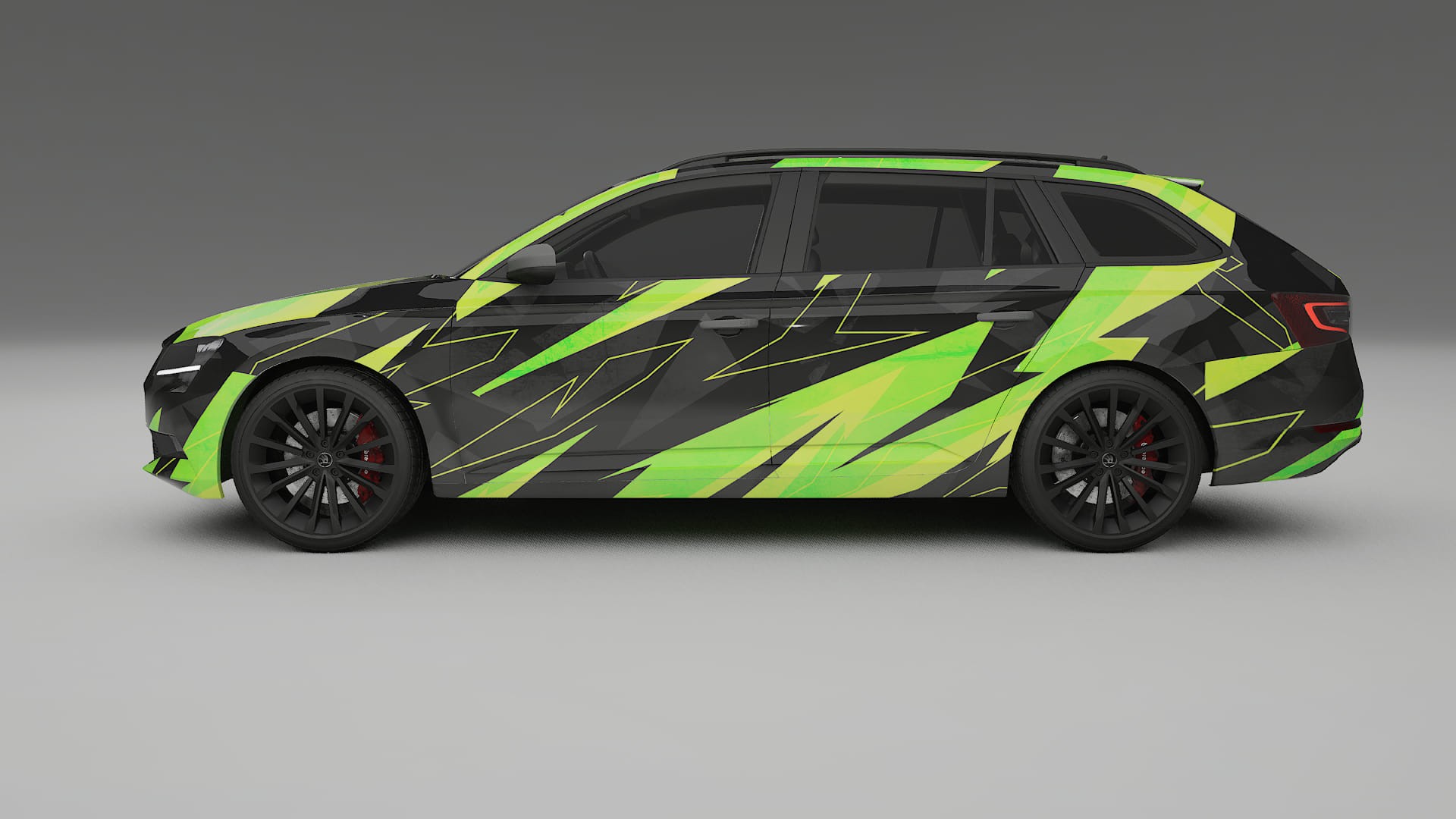 Škoda Superb B8 NINJA TURTLES – Ontworpen Wrap PPF Kit van Printbaar Polyurethaanfolie