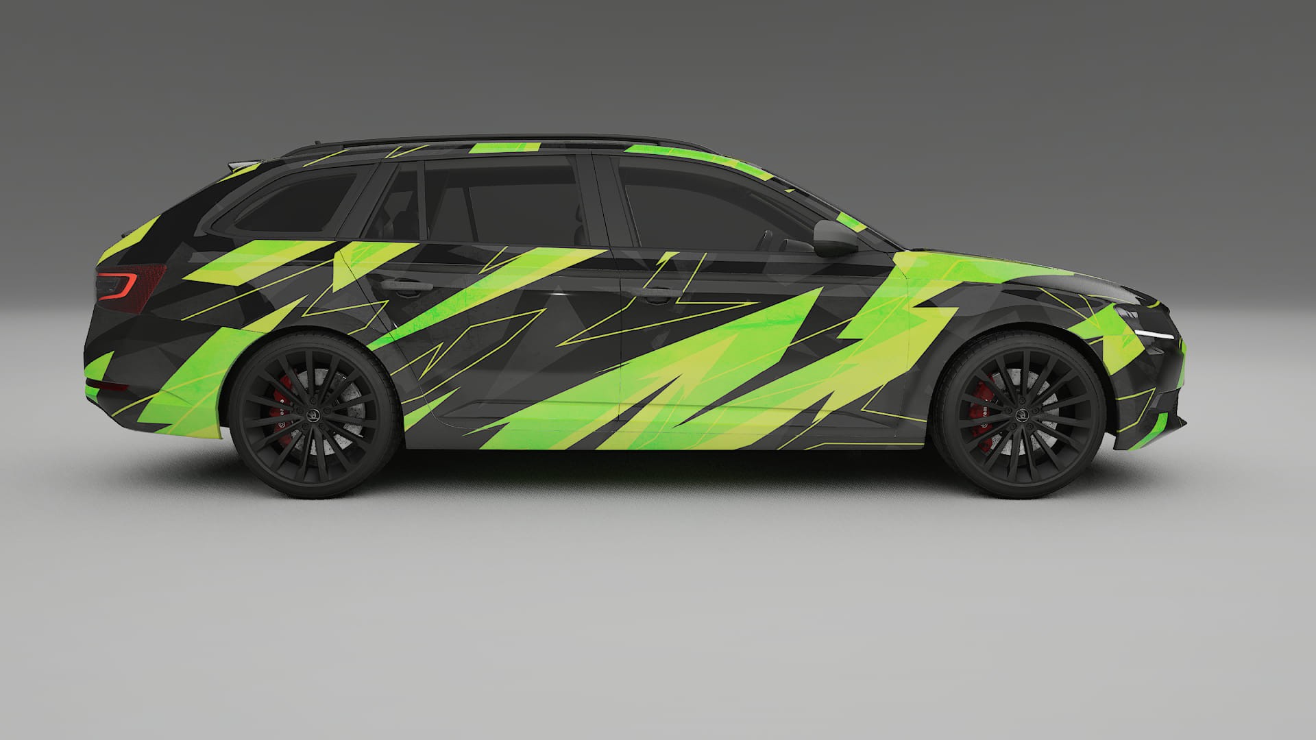 Škoda Superb B8 NINJA TURTLES – Ontworpen Wrap PPF Kit van Printbaar Polyurethaanfolie