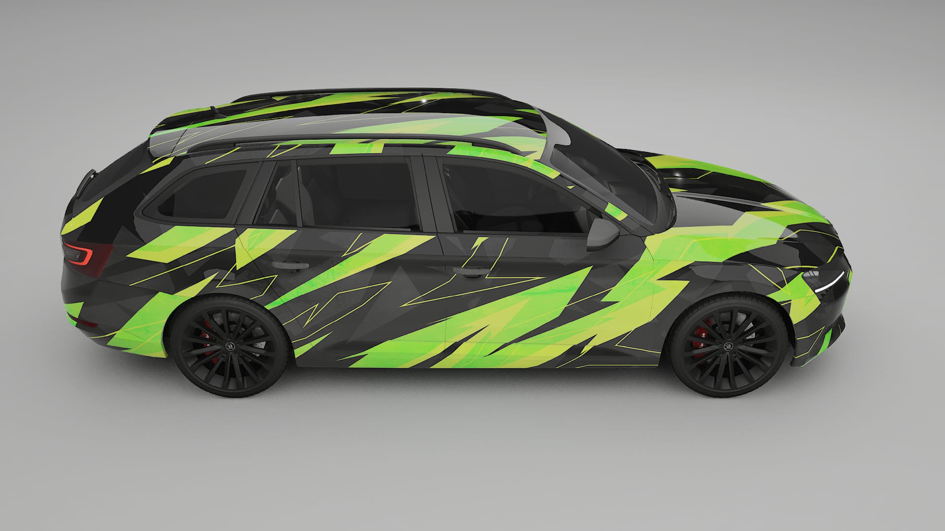 Škoda Superb B8 NINJA TURTLES – Ontworpen Wrap PPF Kit van Printbaar Polyurethaanfolie