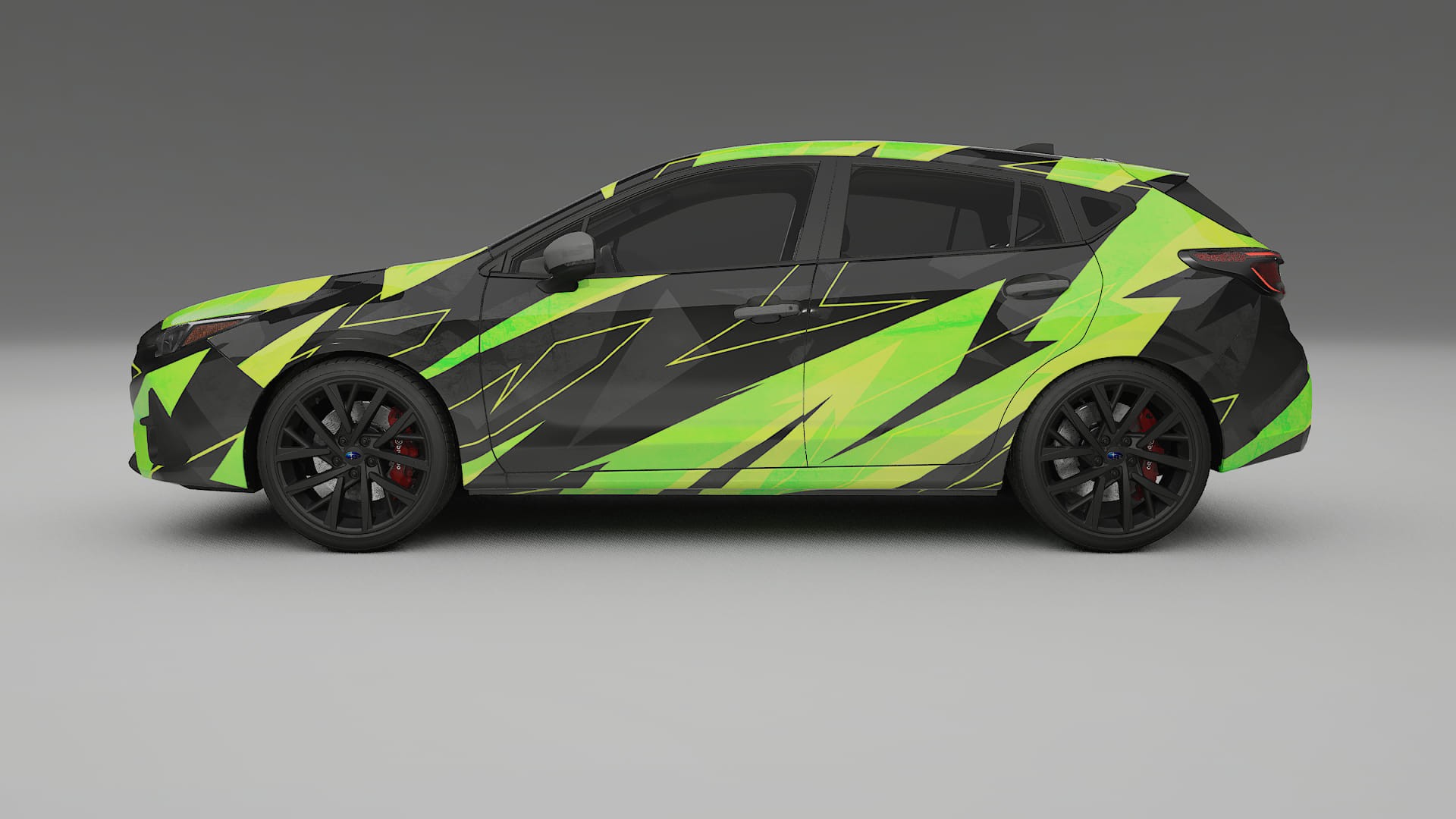Subaru Impreza GU NINJA TURTLES – Ontworpen Wrap PPF Kit van Printbaar Polyurethaanfolie