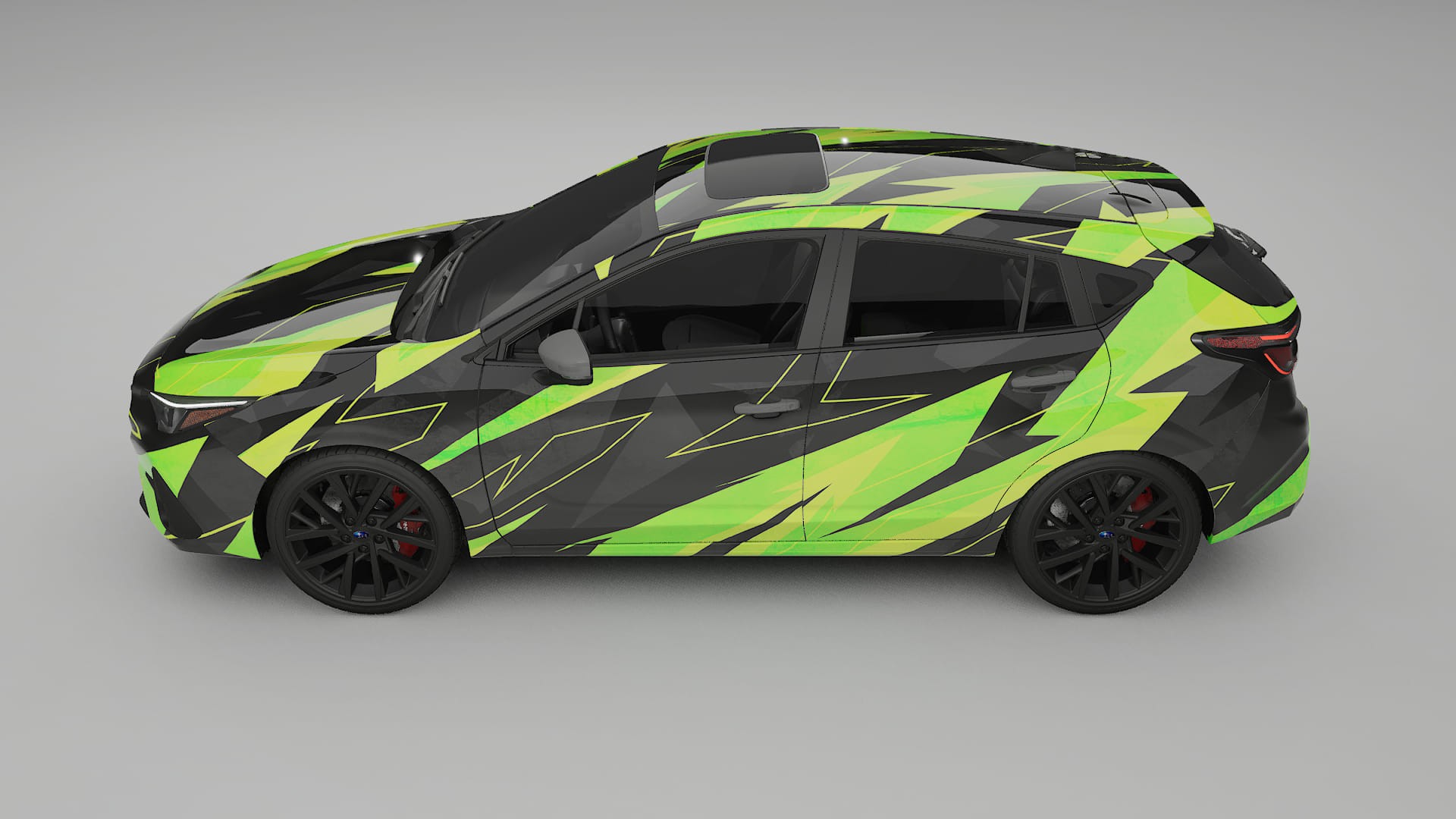 Subaru Impreza GU NINJA TURTLES – Ontworpen Wrap PPF Kit van Printbaar Polyurethaanfolie