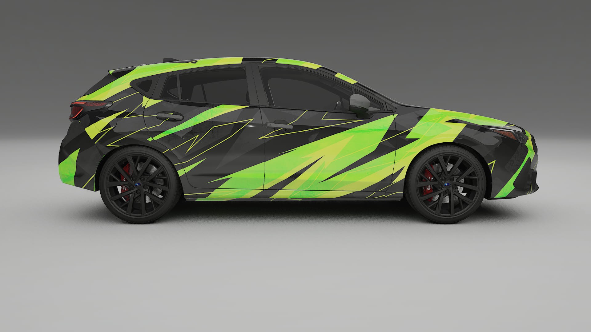 Subaru Impreza GU NINJA TURTLES – Ontworpen Wrap PPF Kit van Printbaar Polyurethaanfolie