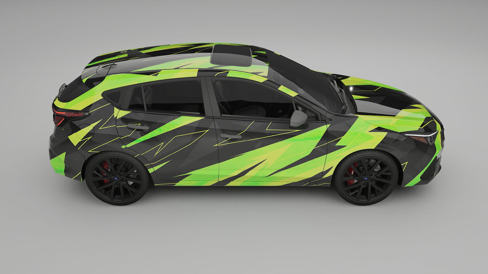 Subaru Impreza GU NINJA TURTLES – Ontworpen Wrap PPF Kit van Printbaar Polyurethaanfolie