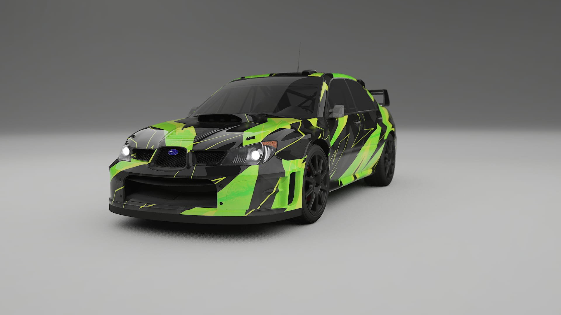 Subaru Impreza WRC GD NINJA TURTLES – Ontworpen Wrap PPF Kit van Printbaar Polyurethaanfolie