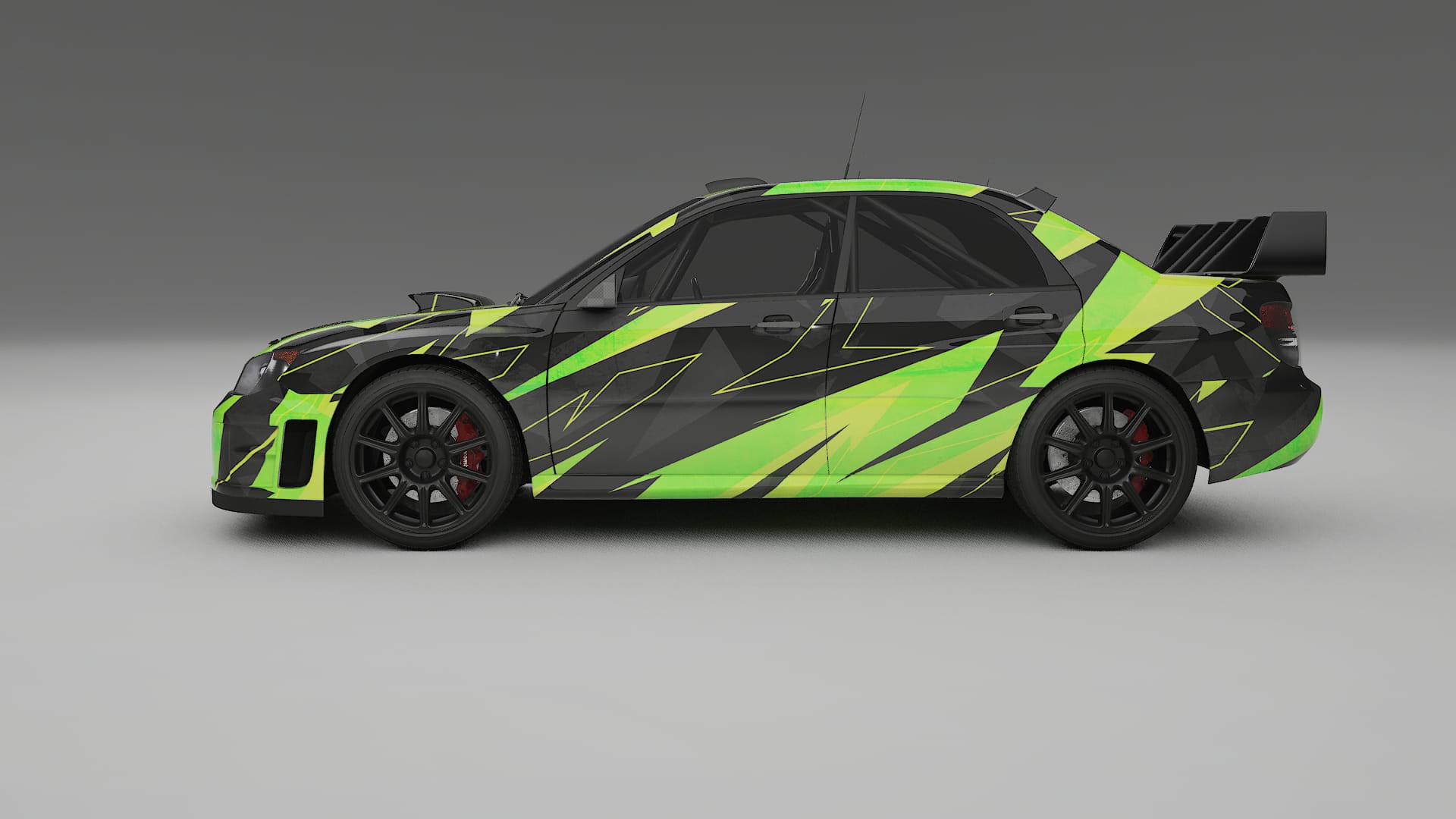 Subaru Impreza WRC GD NINJA TURTLES – Ontworpen Wrap PPF Kit van Printbaar Polyurethaanfolie