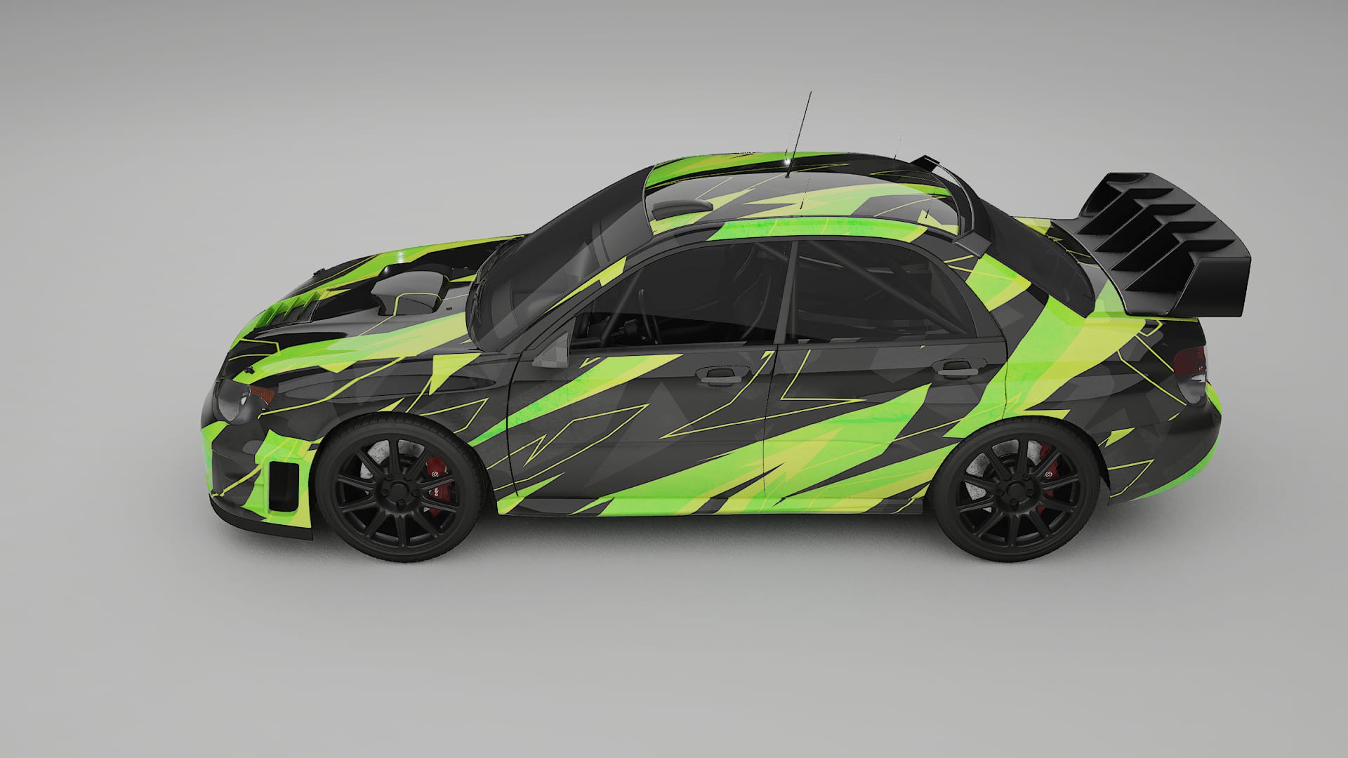 Subaru Impreza WRC GD NINJA TURTLES – Ontworpen Wrap PPF Kit van Printbaar Polyurethaanfolie